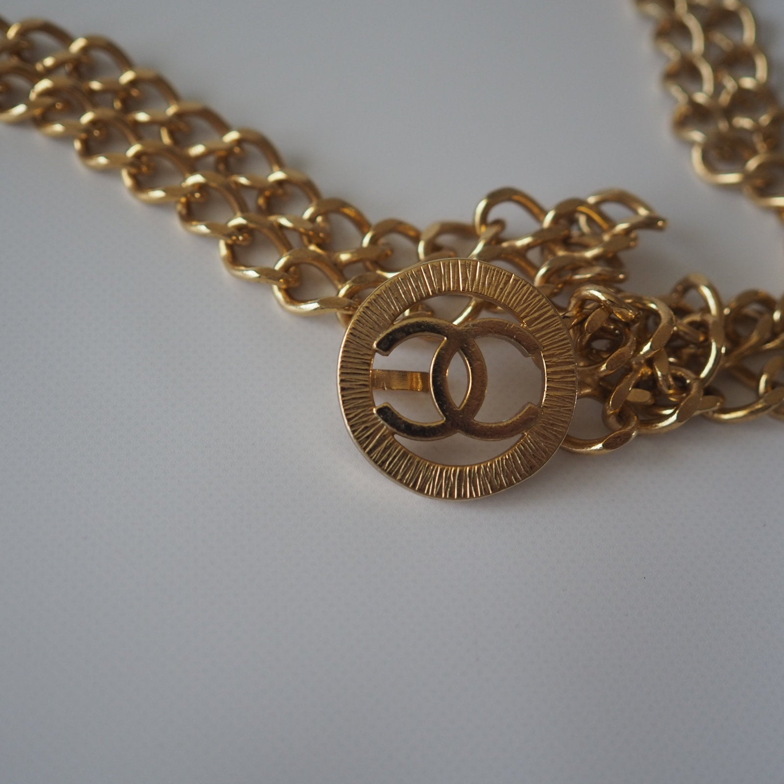 CHANEL Chain Belt CC Gold color  Authentic