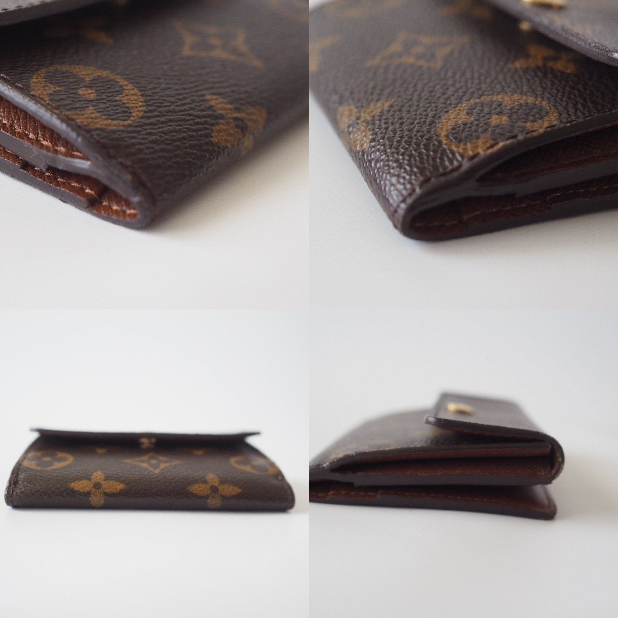 Louis Vuitton Monogram Card Case Cartes De Visite Brown Authentic