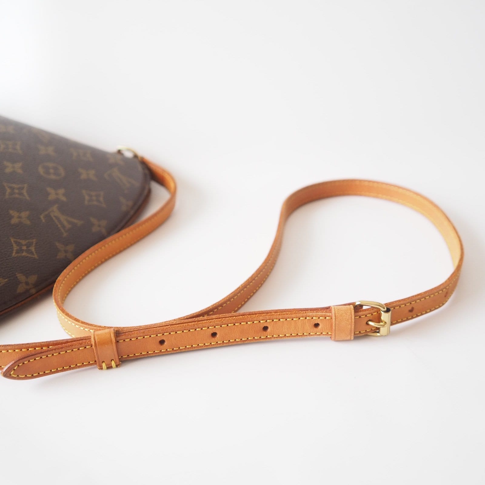 LOUIS VUITTON Monogram Shoulder Bag Drouot M51290 Browns  LV Vintage Authentic