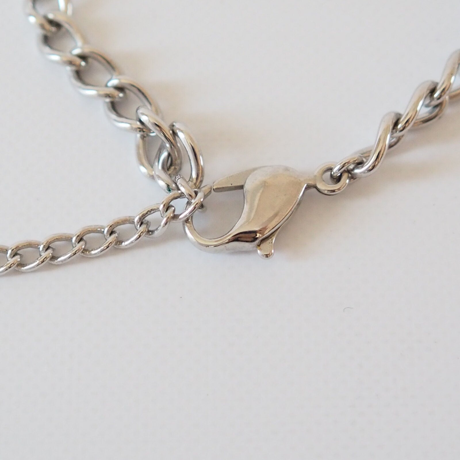 Christian Dior Bracelet Chain Logo Vintage Metallic Silver Color Authentic