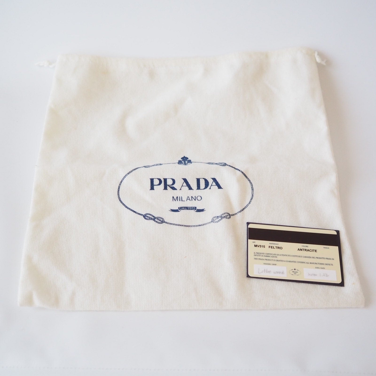 PRADA Nylon Hand Bag Accessory Pouch Black Logo Purse Authentic