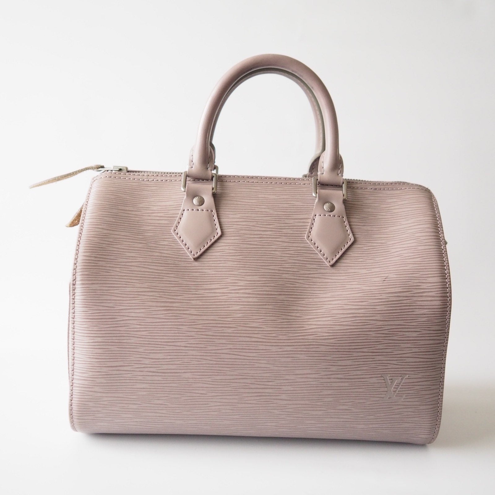 LOUIS VUITTON Speedy 25 Epi Boston Hand Bag lilac Authentic