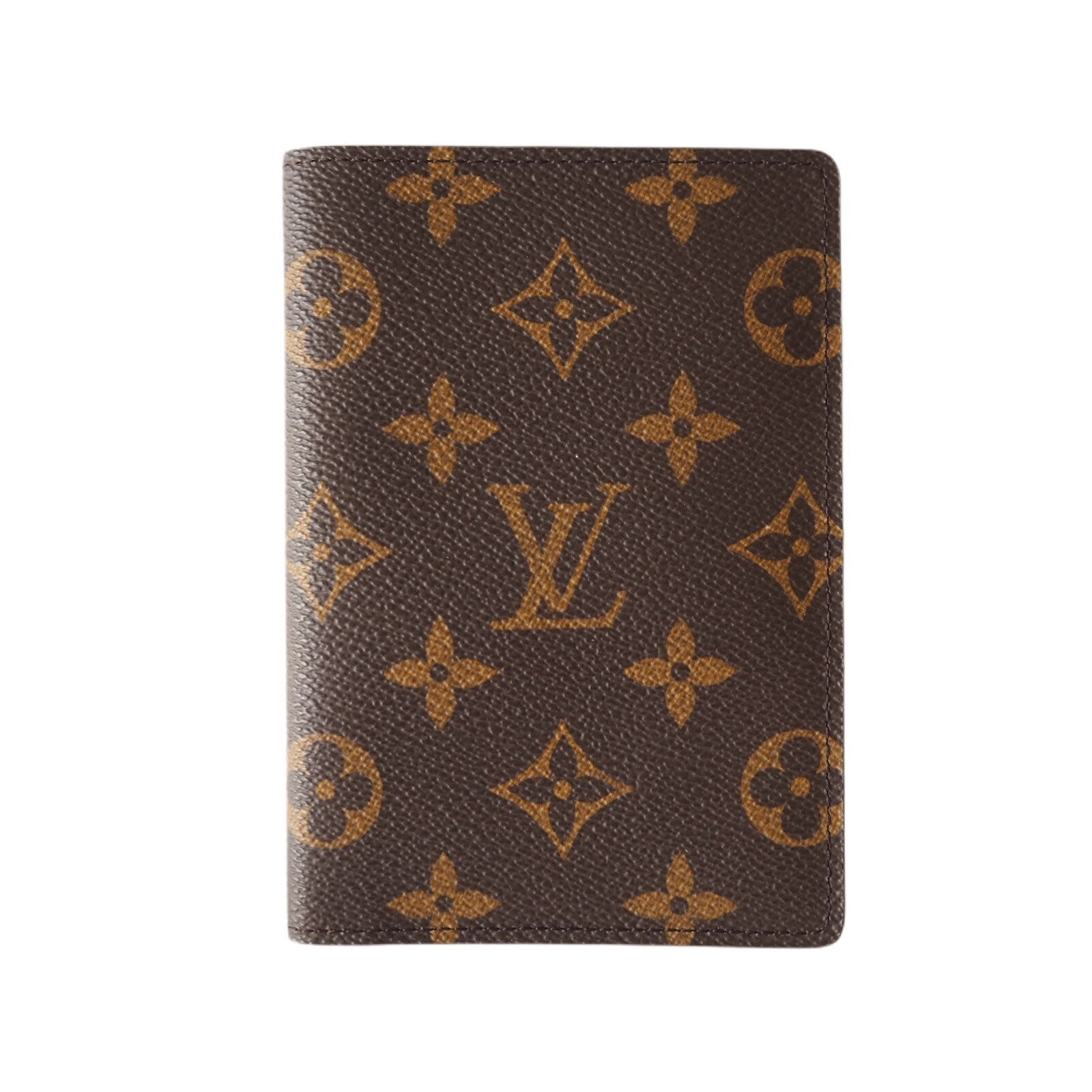 LOUIS VUITTON Passport Card Pas Case Brown Monogram Authentic