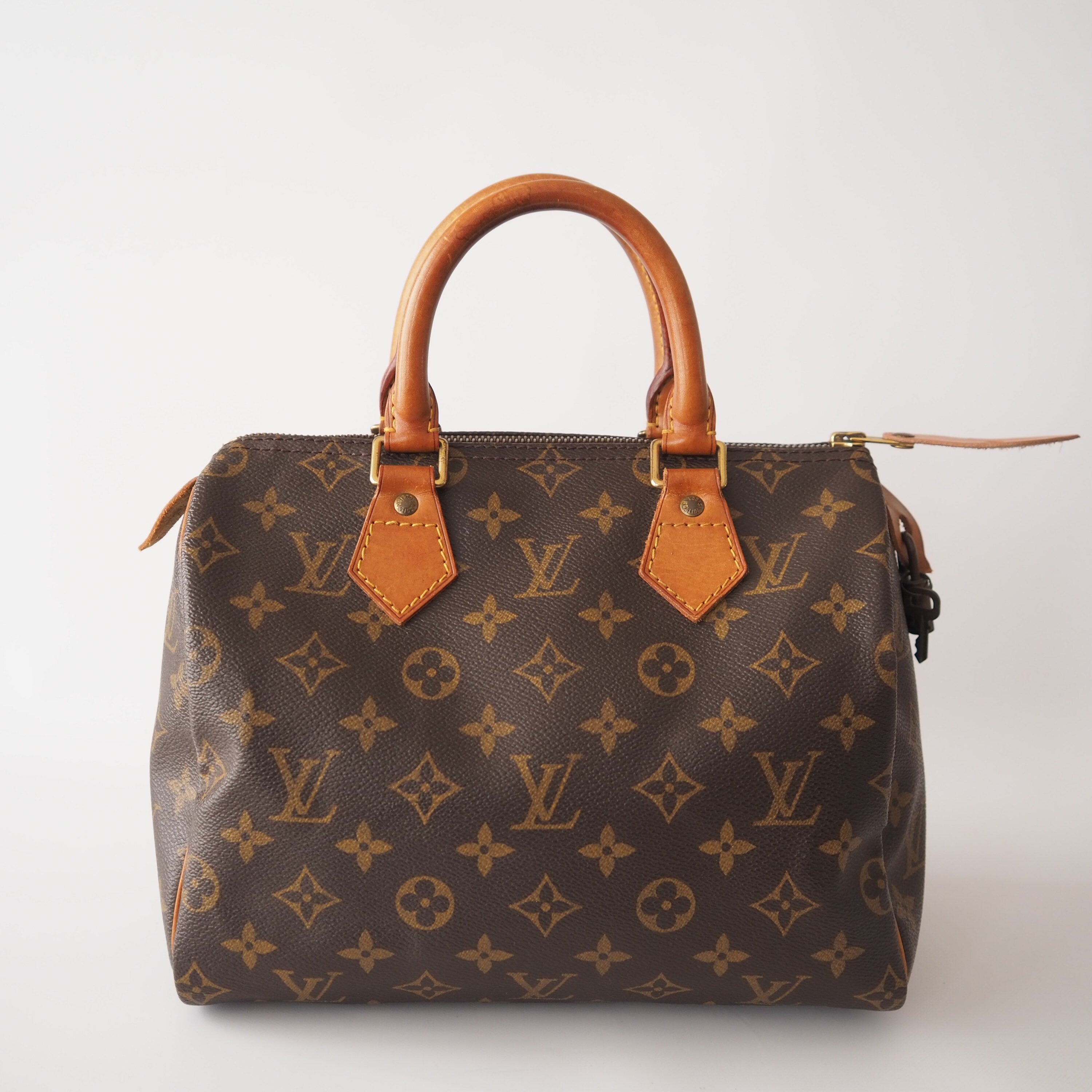 LOUIS VUITTON Speedy 25 Monogram Boston Hand Bag M41528 Purse Authentic