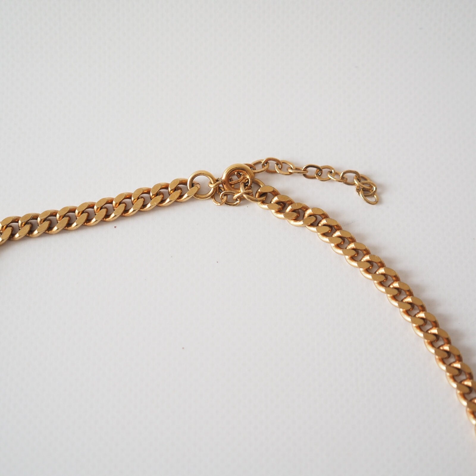 Christian Dior Necklace CD Logo Choker Vintage Metal Gold Authentic