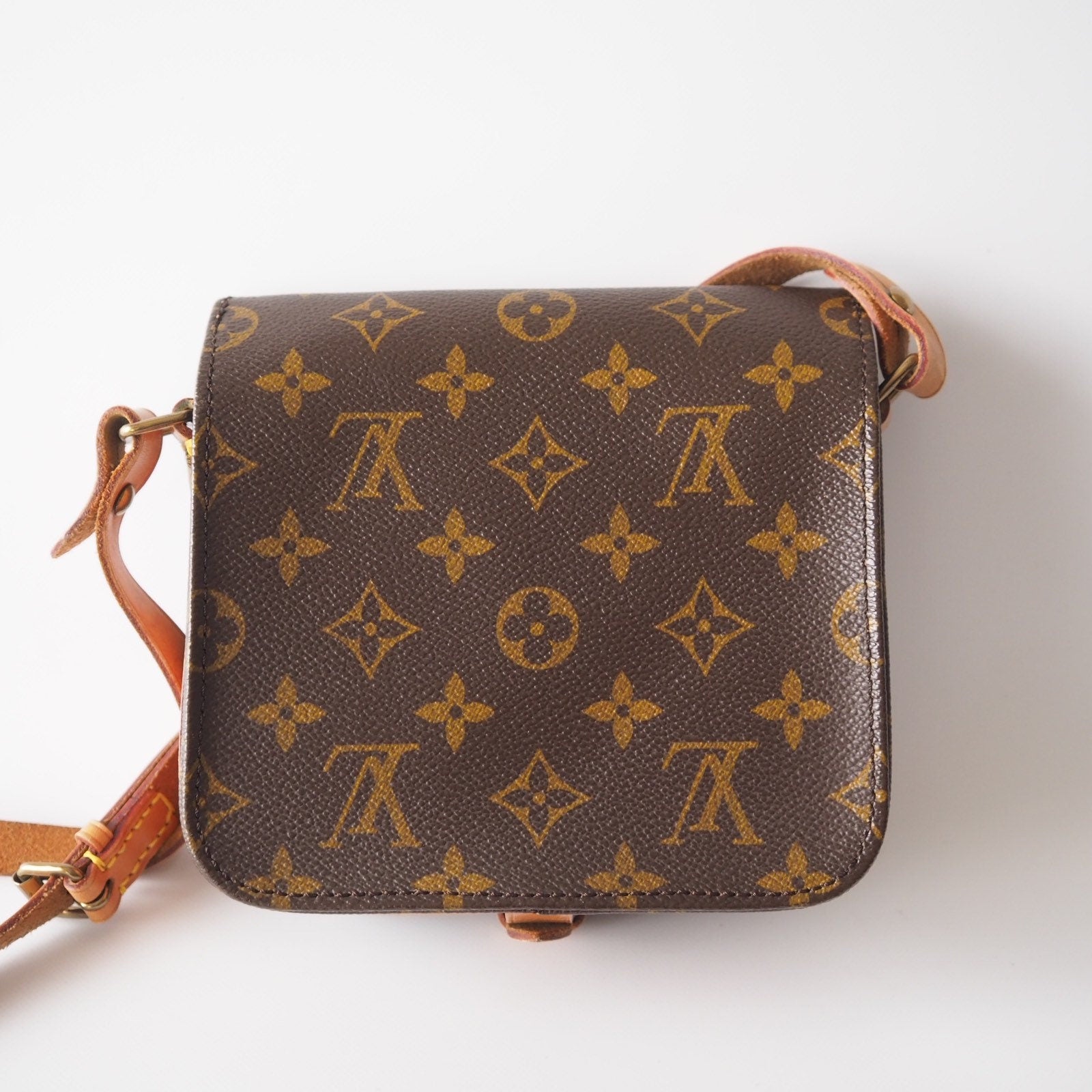 LOUIS VUITTON Monogram Mini Cartouchiere PM Shoulder bag Vintage Authentic