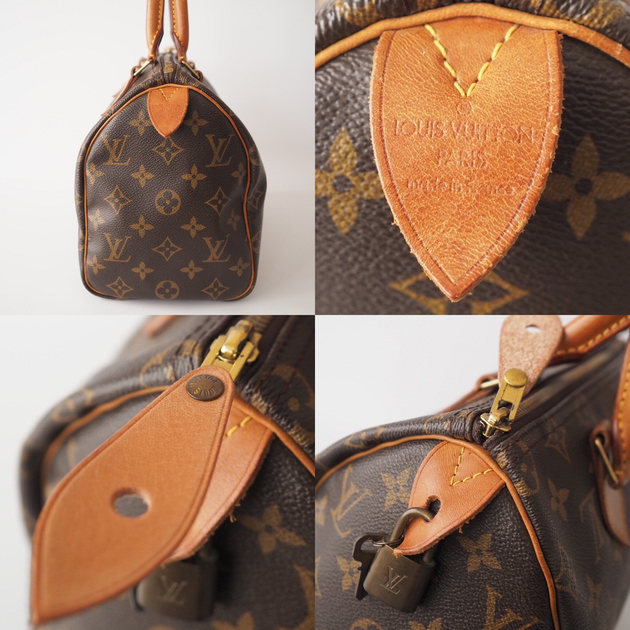 LOUIS VUITTON Speedy 25 Monogram Boston Hand Bag M41528 Purse Authentic