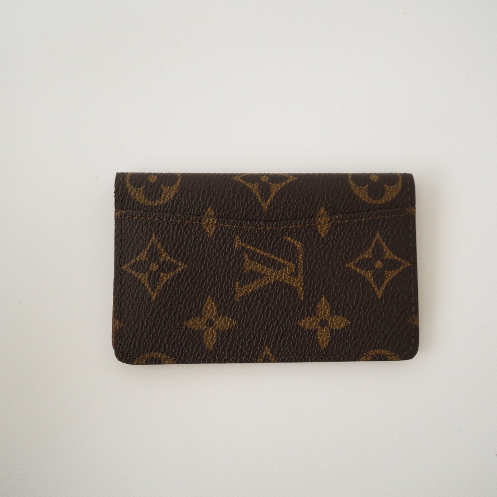 LOUIS VUITTON Card Pas Case Purse ID Brown Monogram Authentic