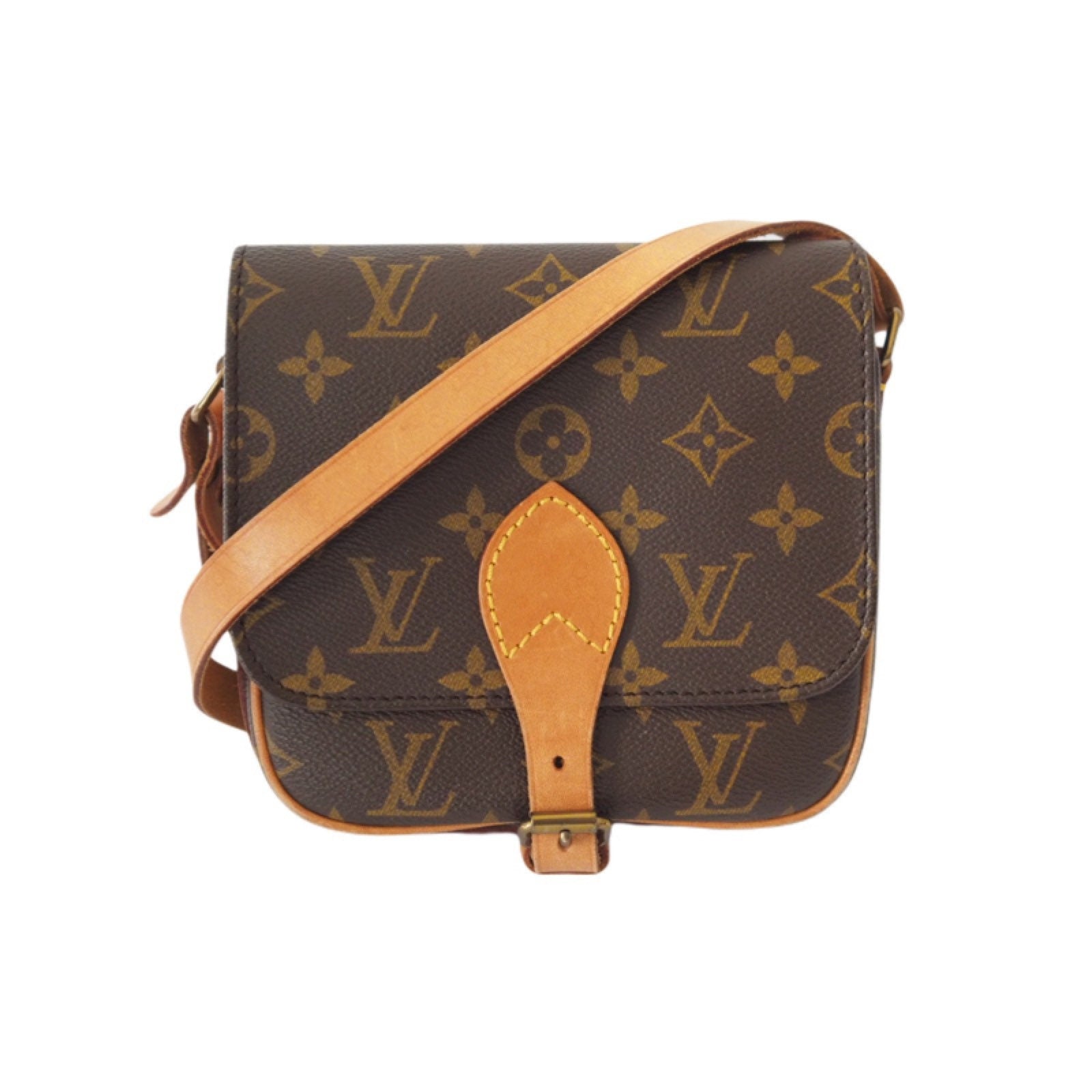 LOUIS VUITTON Monogram Mini Cartouchiere PM Shoulder bag Vintage Authentic