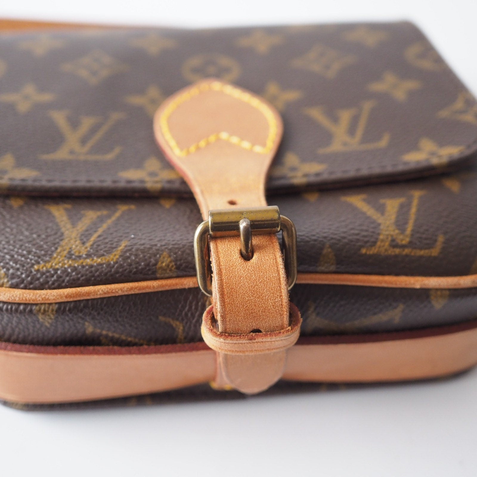 LOUIS VUITTON Monogram Mini Cartouchiere PM Shoulder bag Vintage Authentic