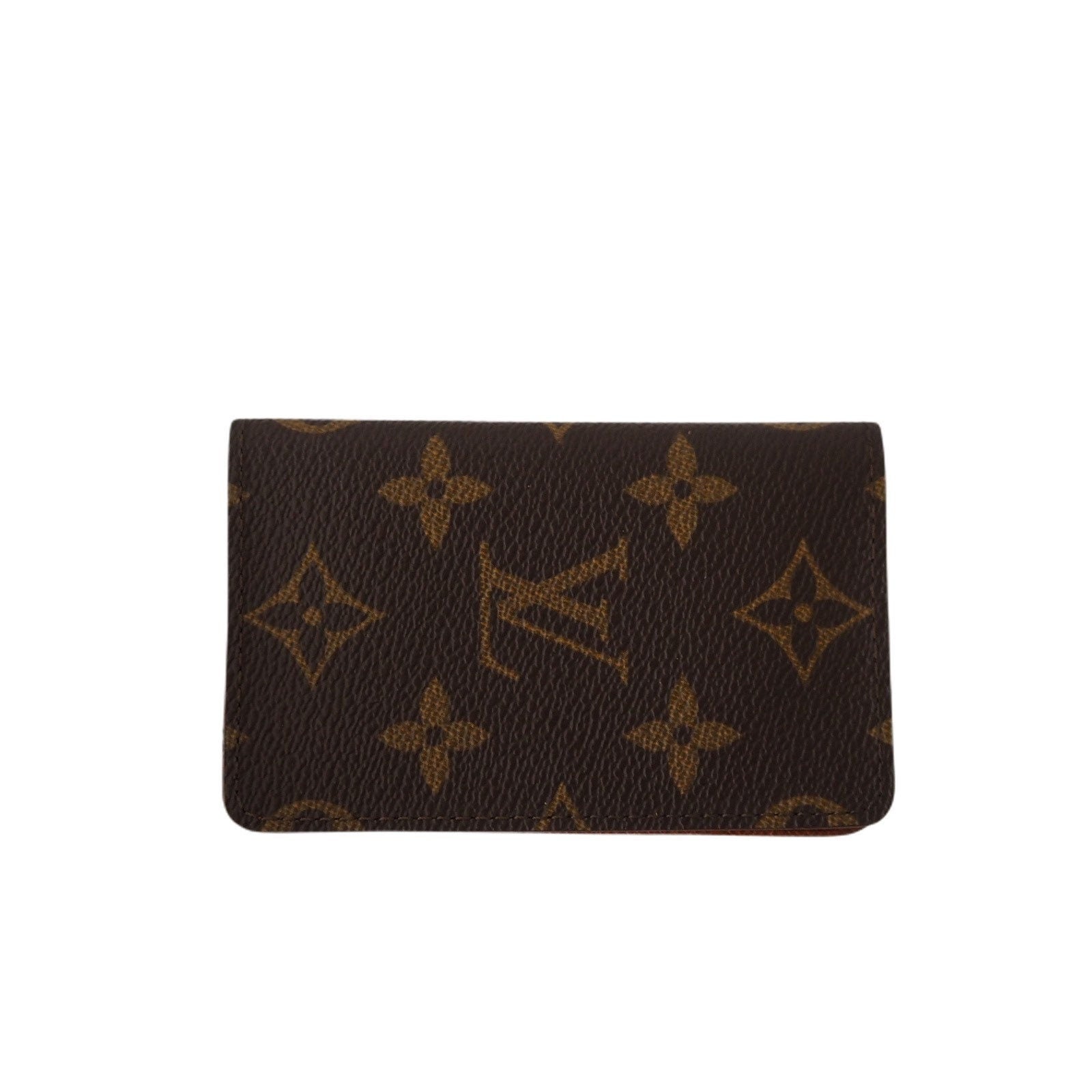 LOUIS VUITTON Card Pas Case Purse ID Brown Monogram Authentic