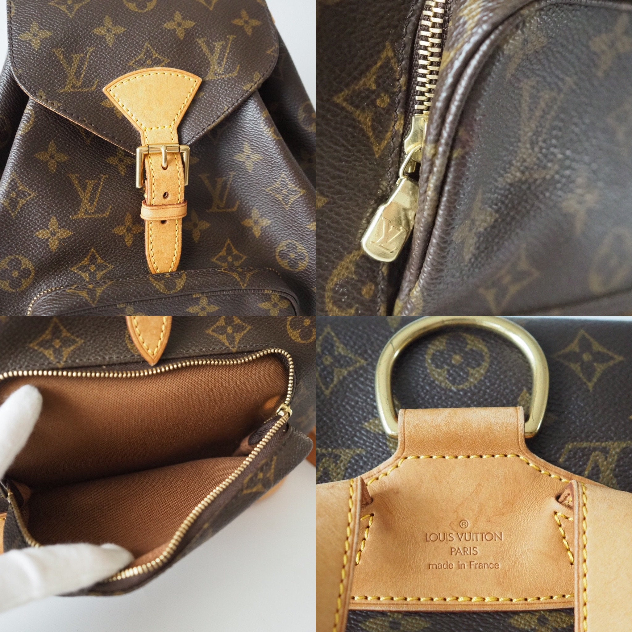 LOUIS VUITTON Montsouris MM Monogram Backpack Shoulder Bag Authentic