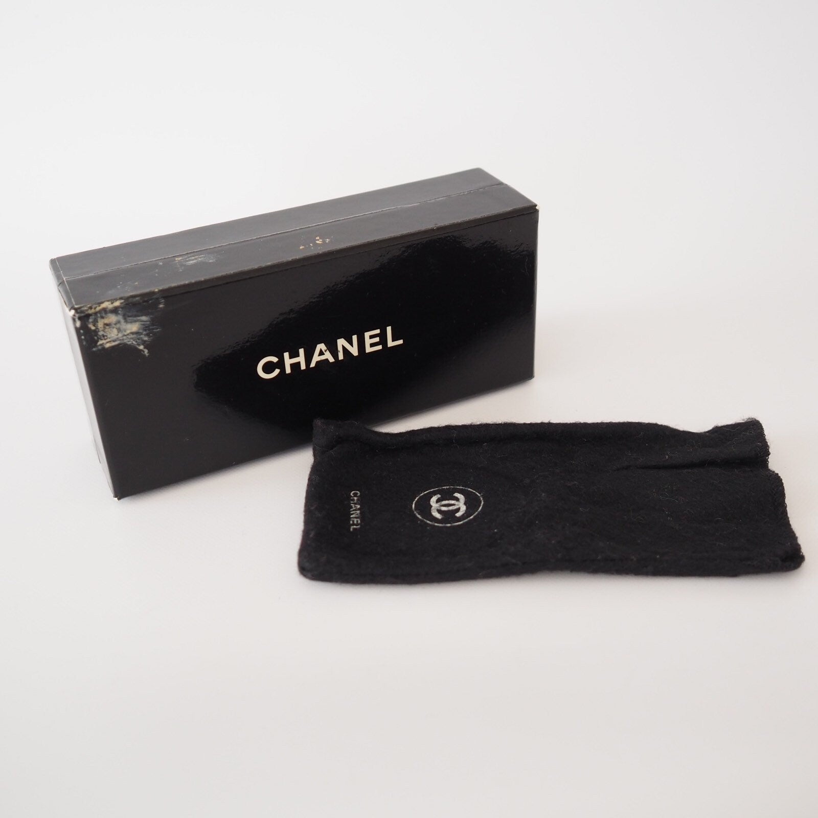 CHANEL CC Logo CHANEL Sunglasses Black Vintage