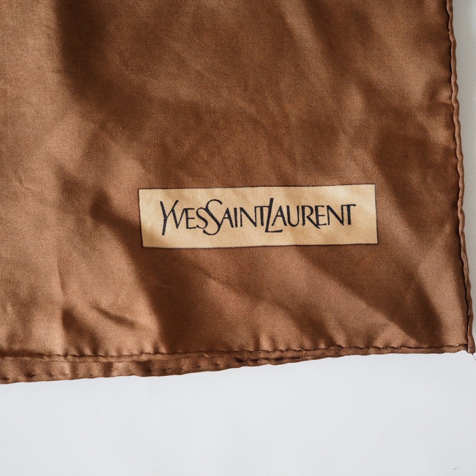 Yves Saint Laurent YSL Scarf Brown Authentic