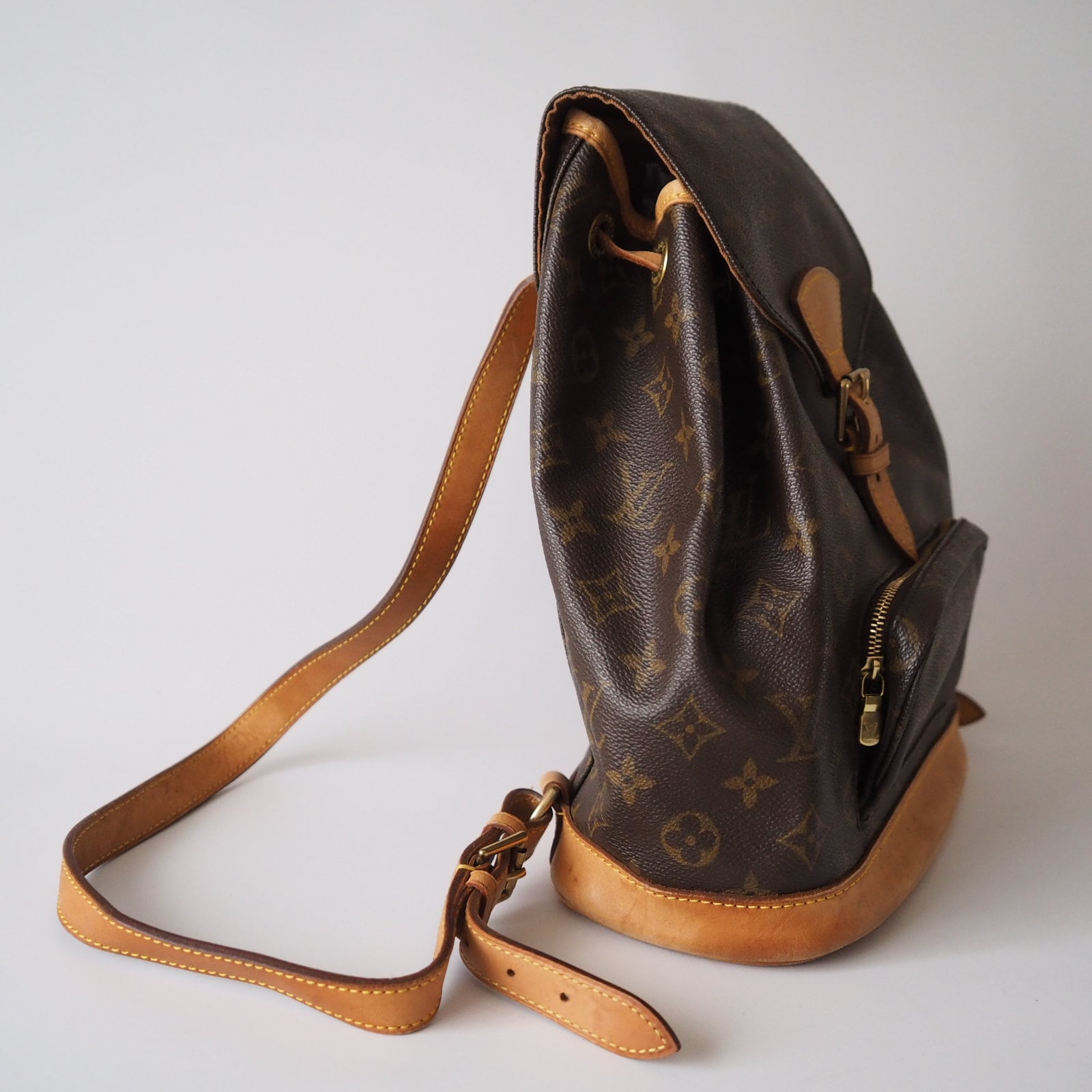 LOUIS VUITTON Montsouris MM Monogram Backpack Shoulder Bag Authentic