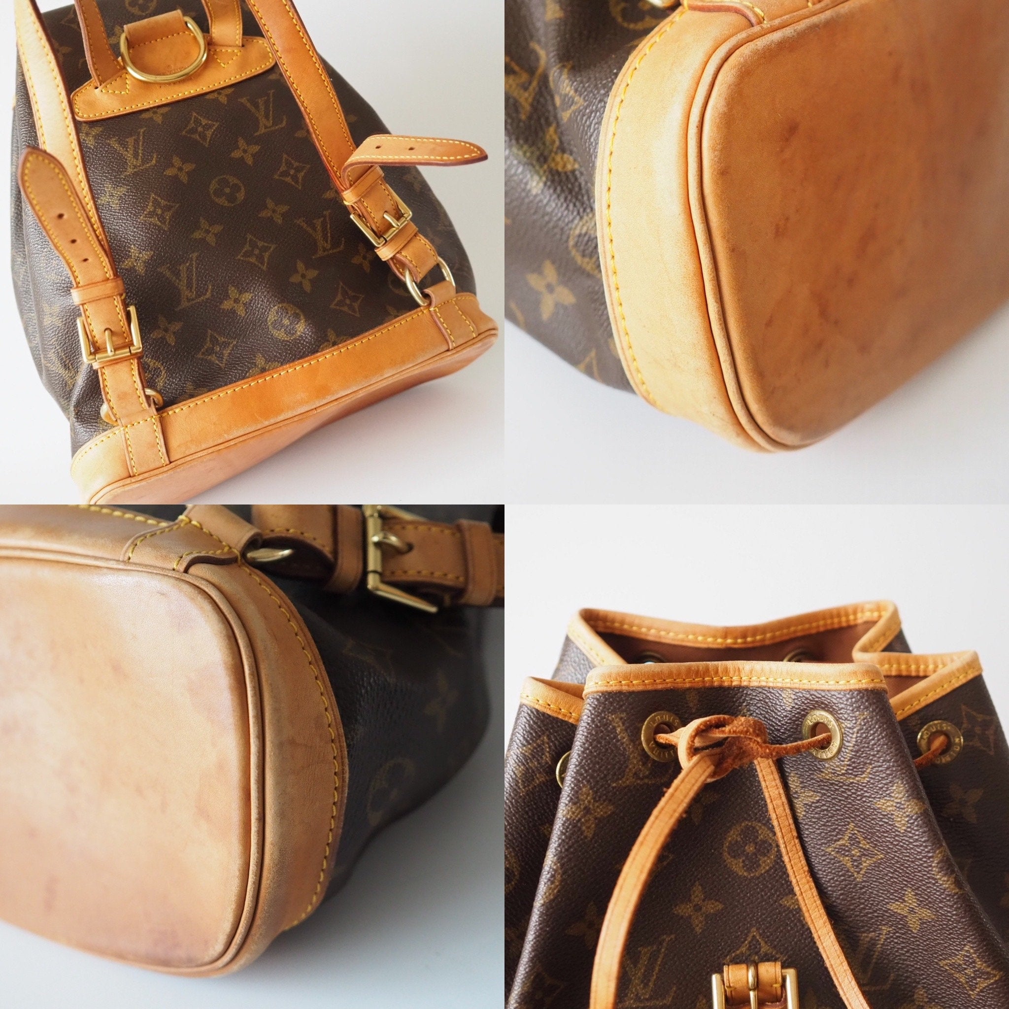 LOUIS VUITTON Montsouris MM Monogram Backpack Shoulder Bag Authentic