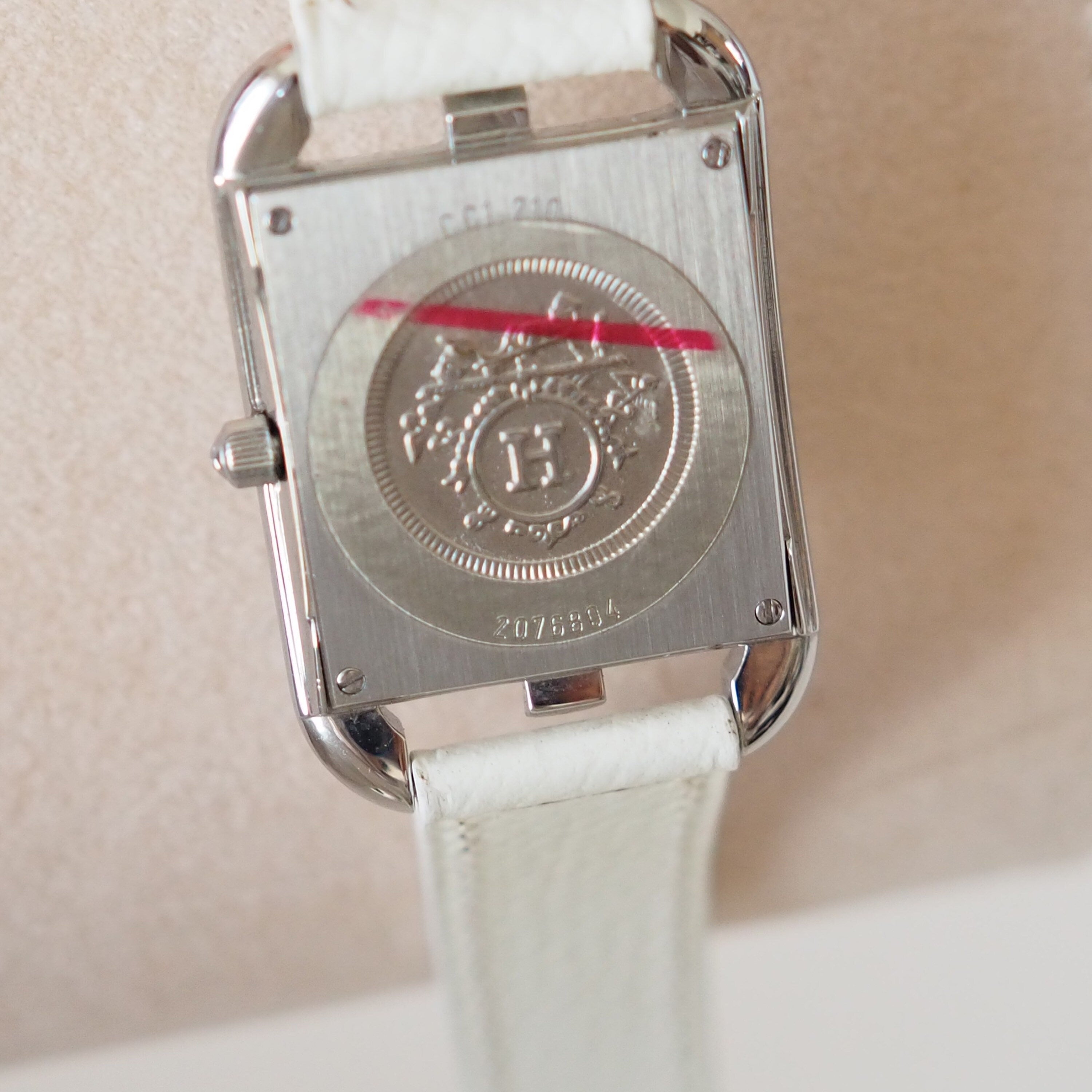 HERMES Cape Cod Watch Wristwatch Double Tour Quartz White Dial Ladies Vintage