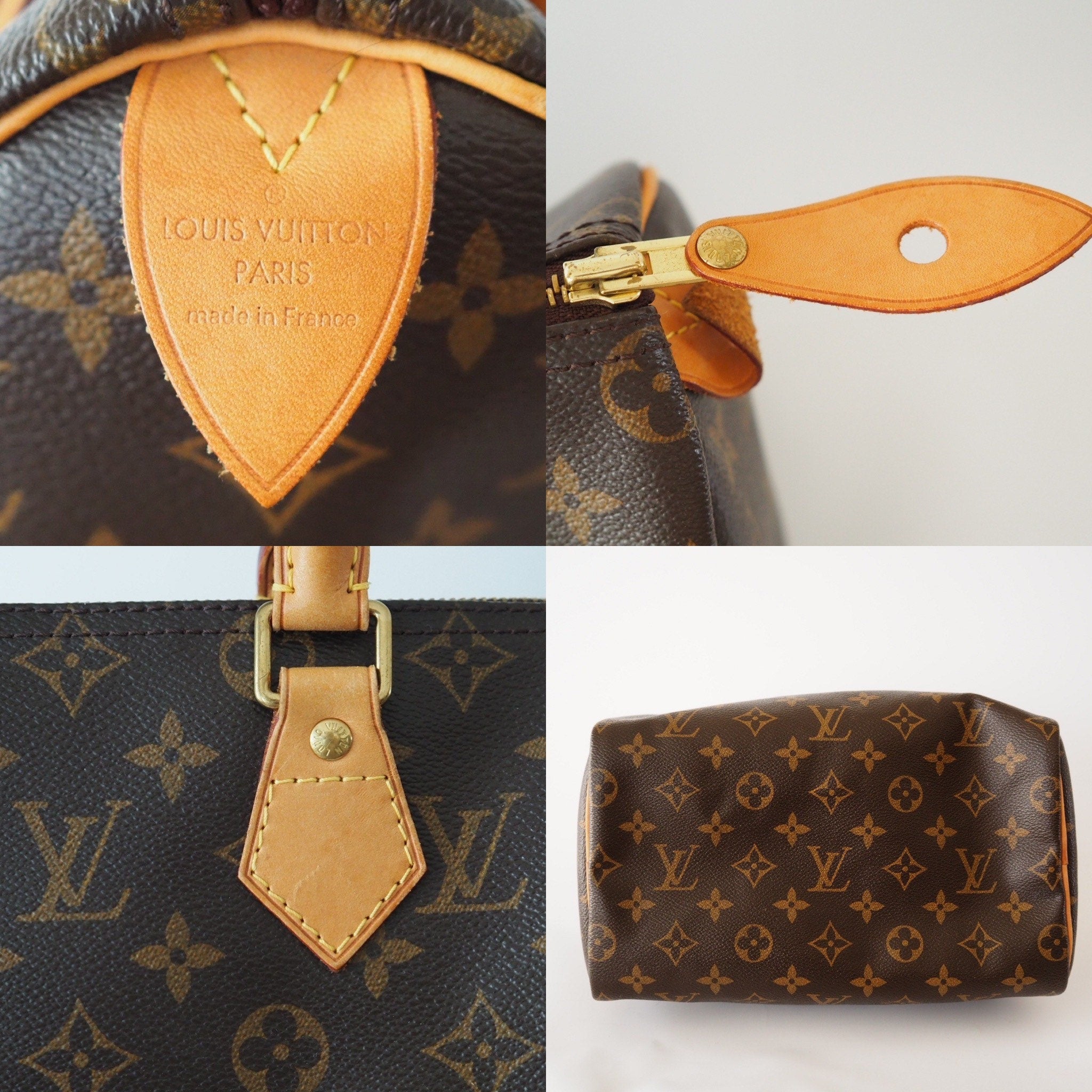 LOUIS VUITTON Speedy 25 Monogram Boston Hand Bag M41528 Purse Authentic