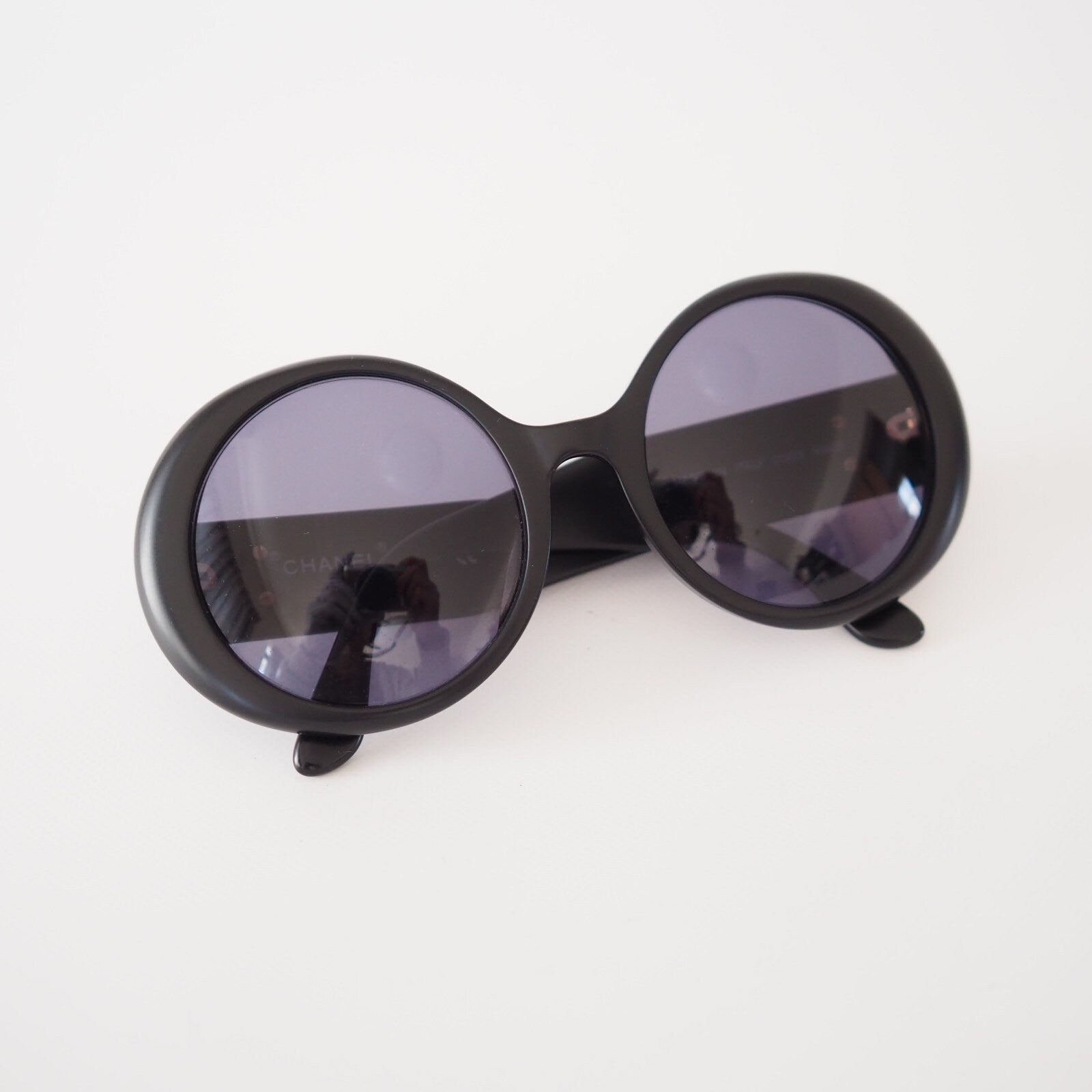 CHANEL CC Logo CHANEL Sunglasses Black Vintage