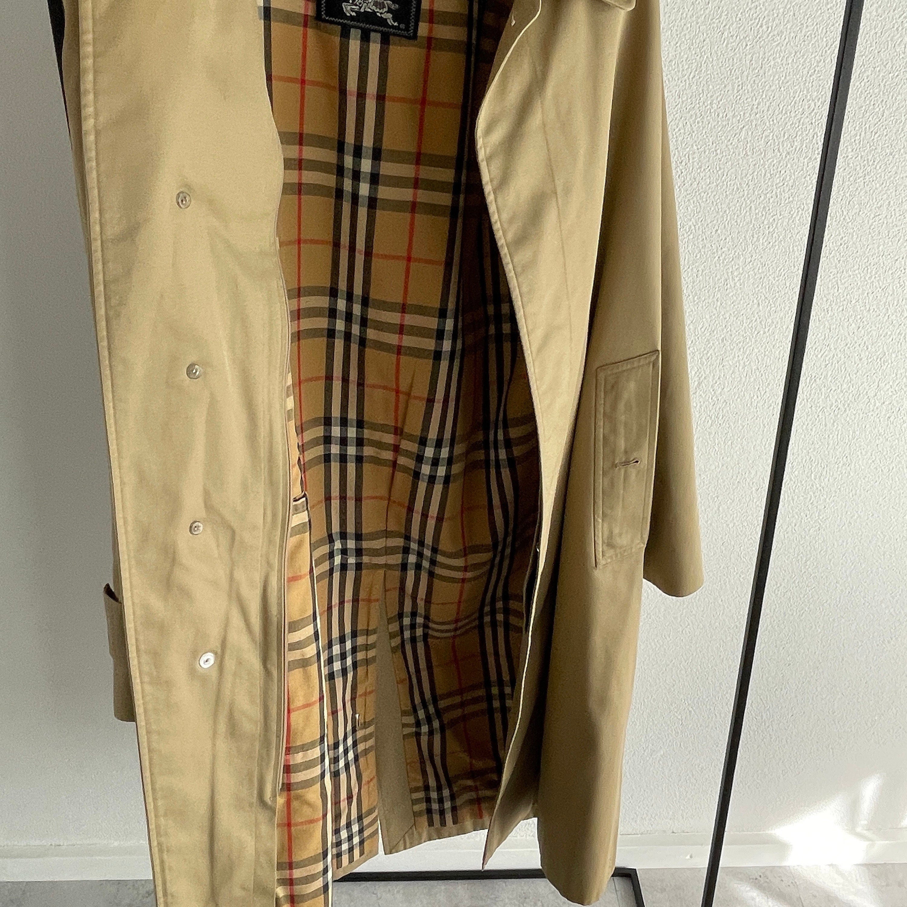 Burberry Trench Coat Jacket Nova Check Vintage Authentic