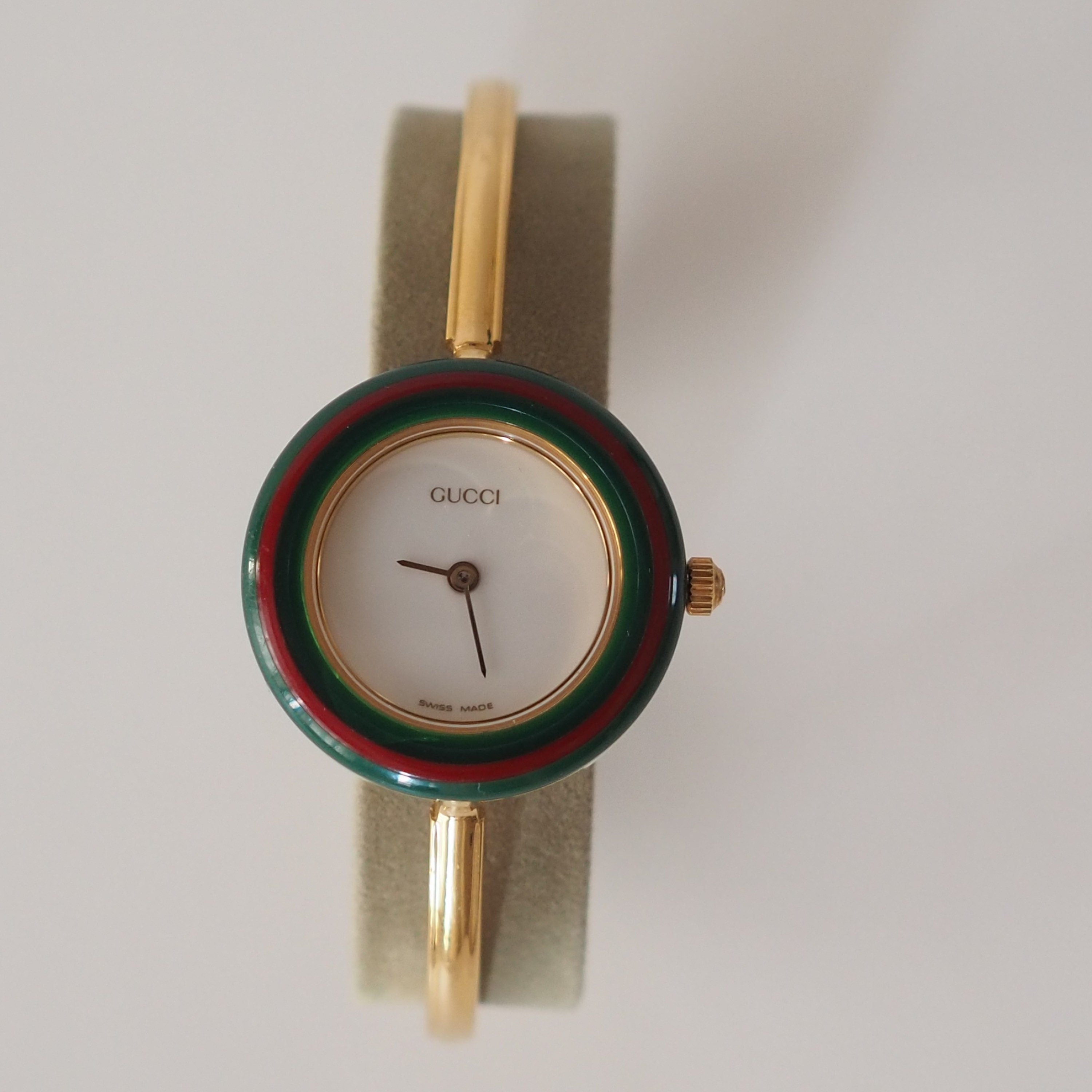 GUCCI Accessories Change Bezel 12 colors Bangle watch Wristwatch Gold