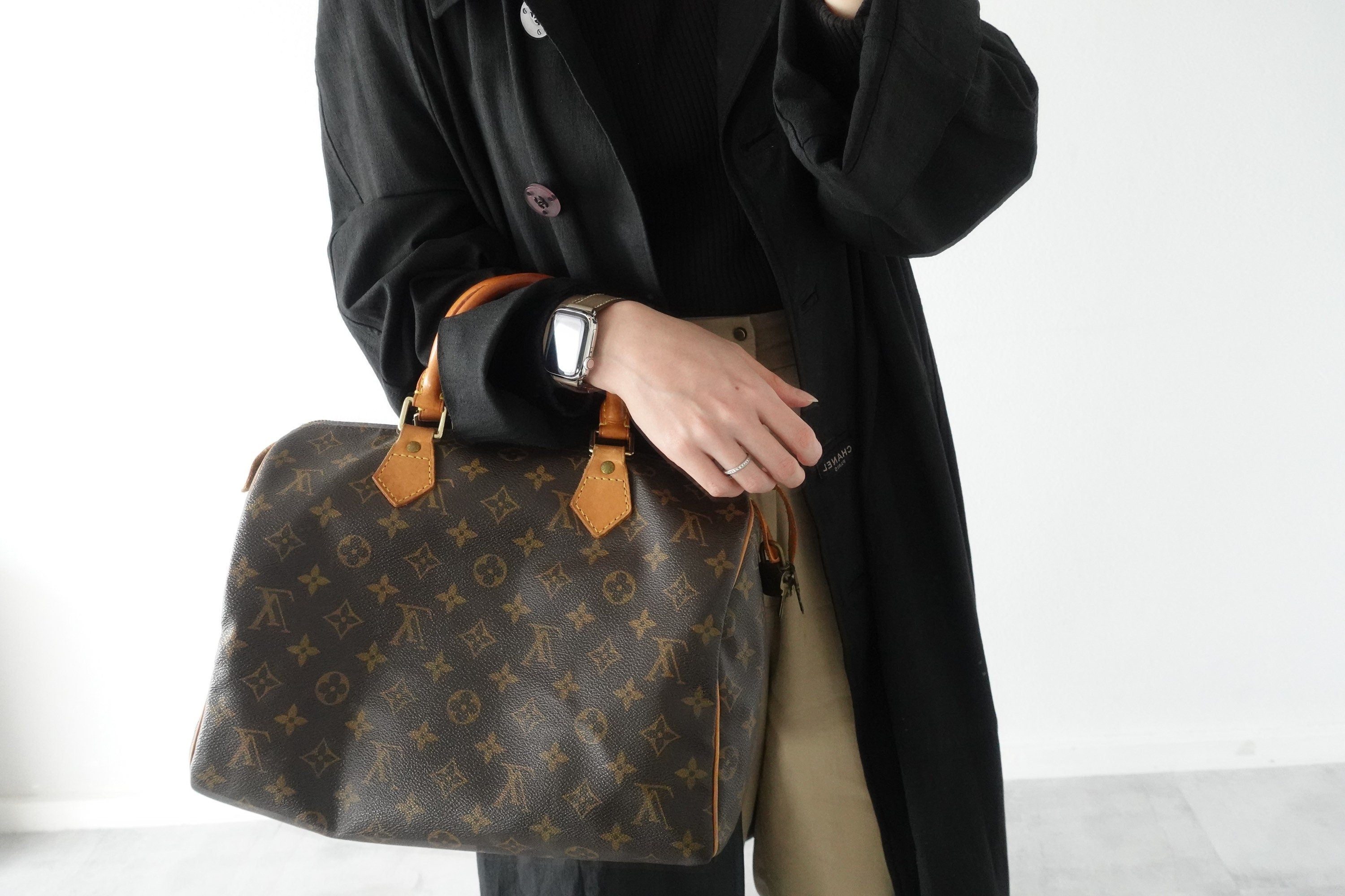 LOUIS VUITTON Speedy 30 Monogram Boston Hand Bag Purse Authentic