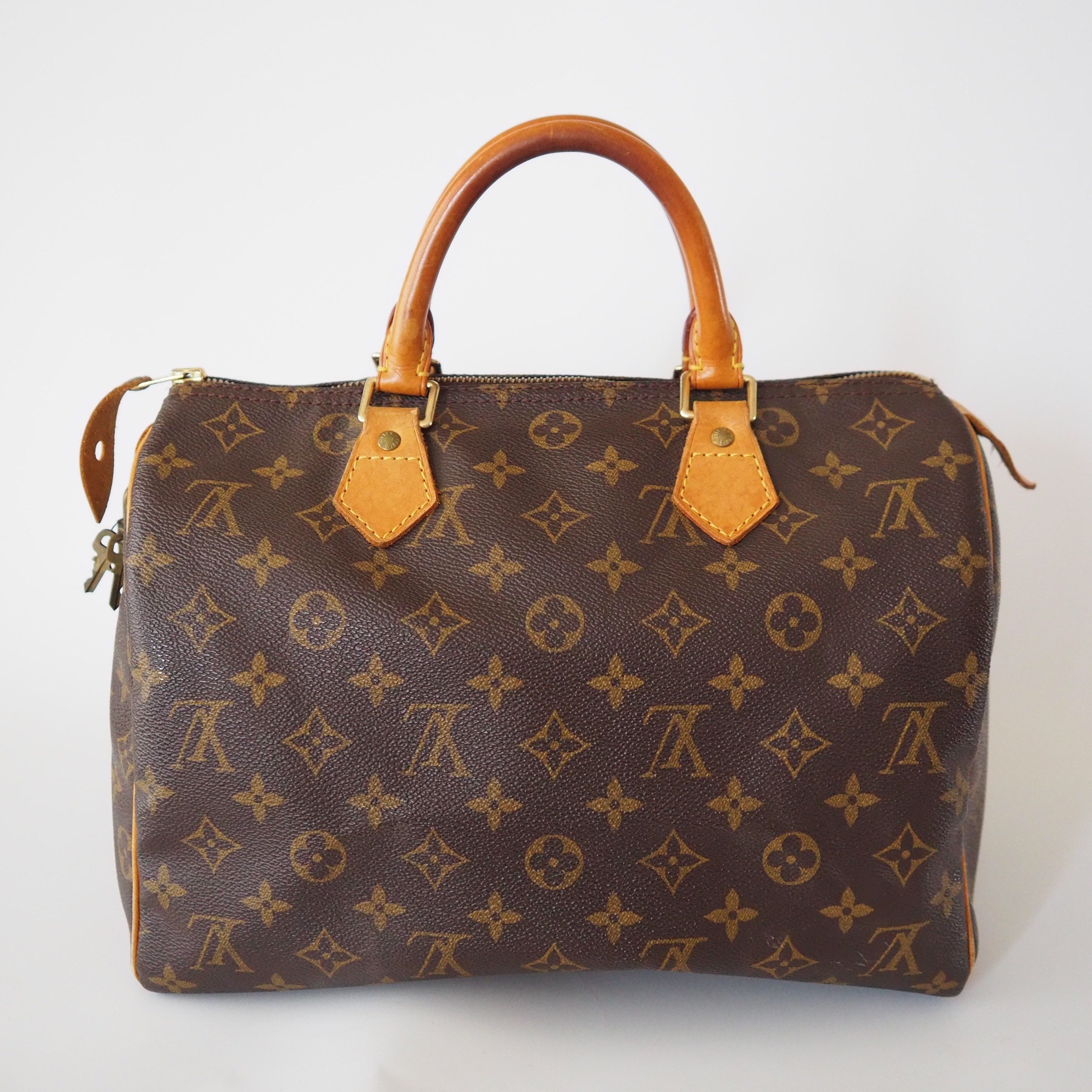 LOUIS VUITTON Speedy 30 Monogram Boston Hand Bag Purse Authentic