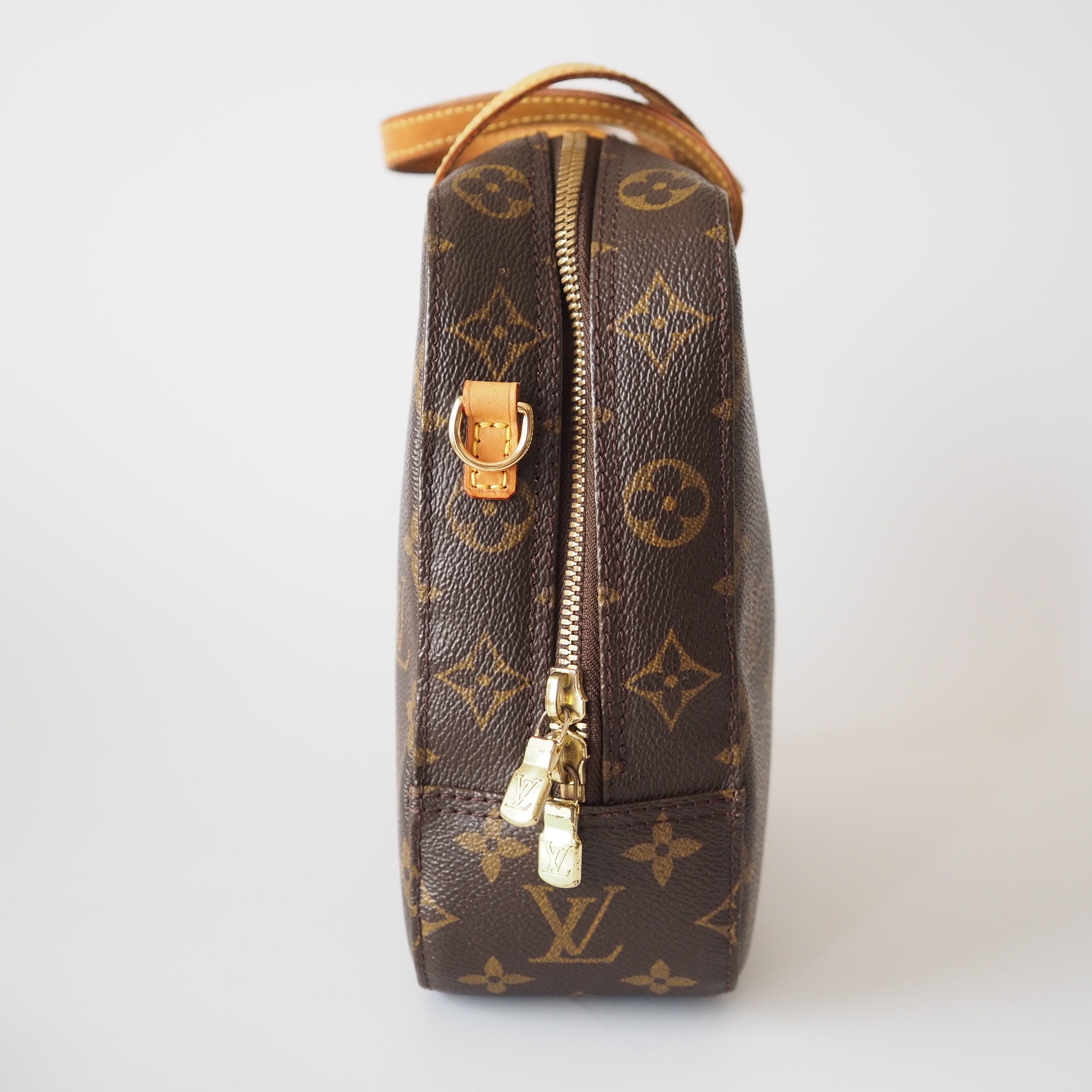 LOUIS VUITTON Monogram Spontini M47500 Shoulder Bag Brown  Authentic