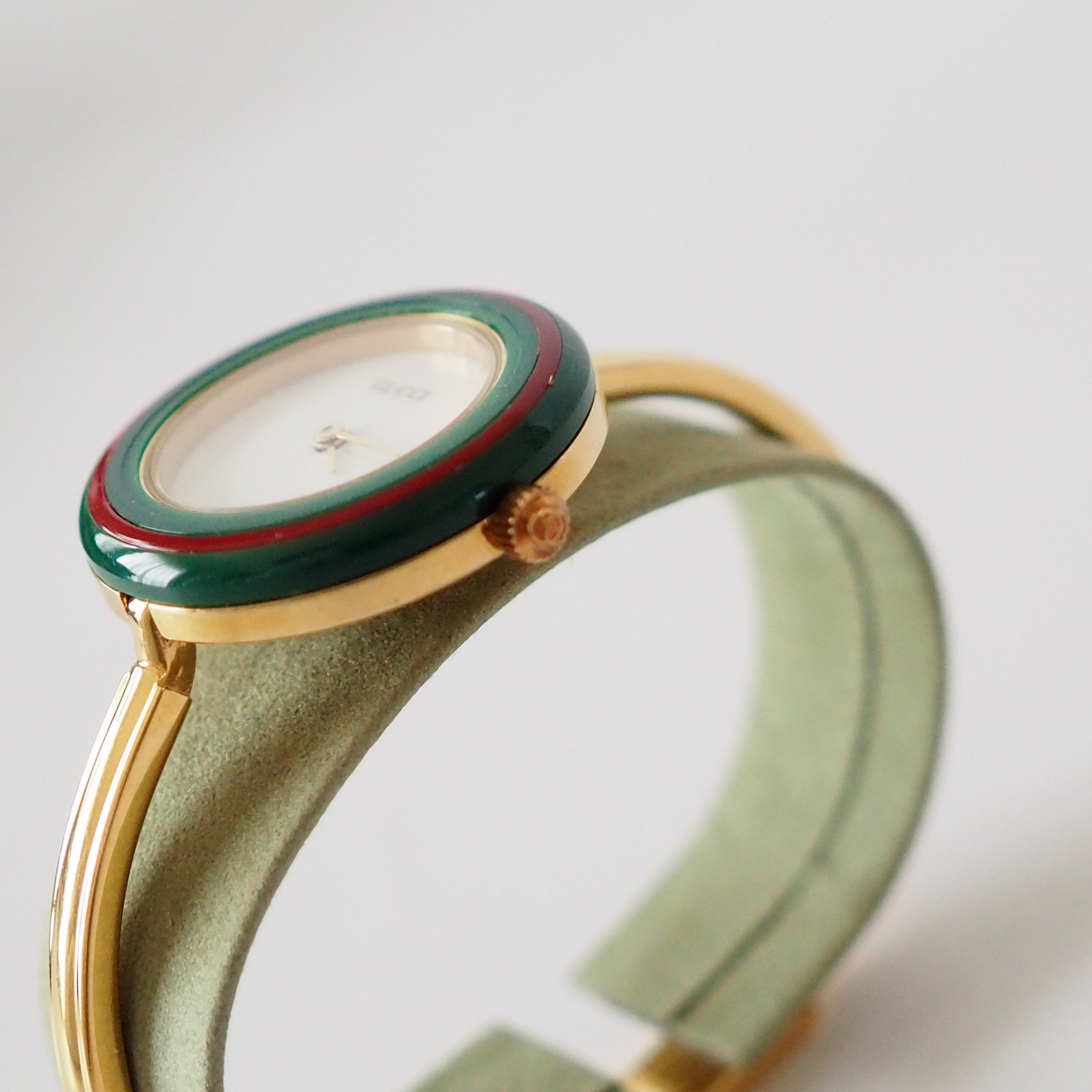 GUCCI Accessories Change Bezel 12 colors Bangle watch Wristwatch Gold