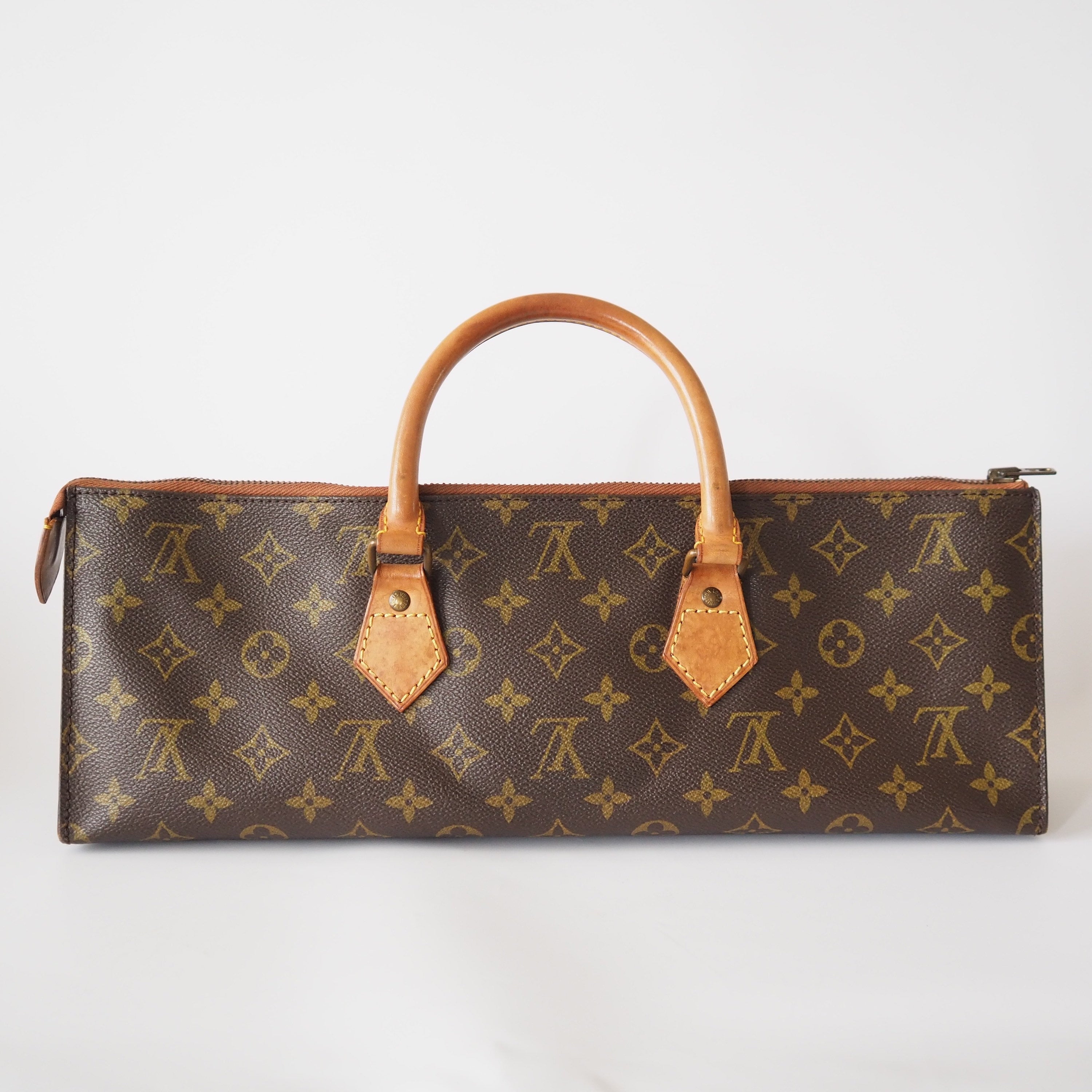 LOUIS VUITTON Monogram Sac Triangle Hand Bag Vintage Authentic