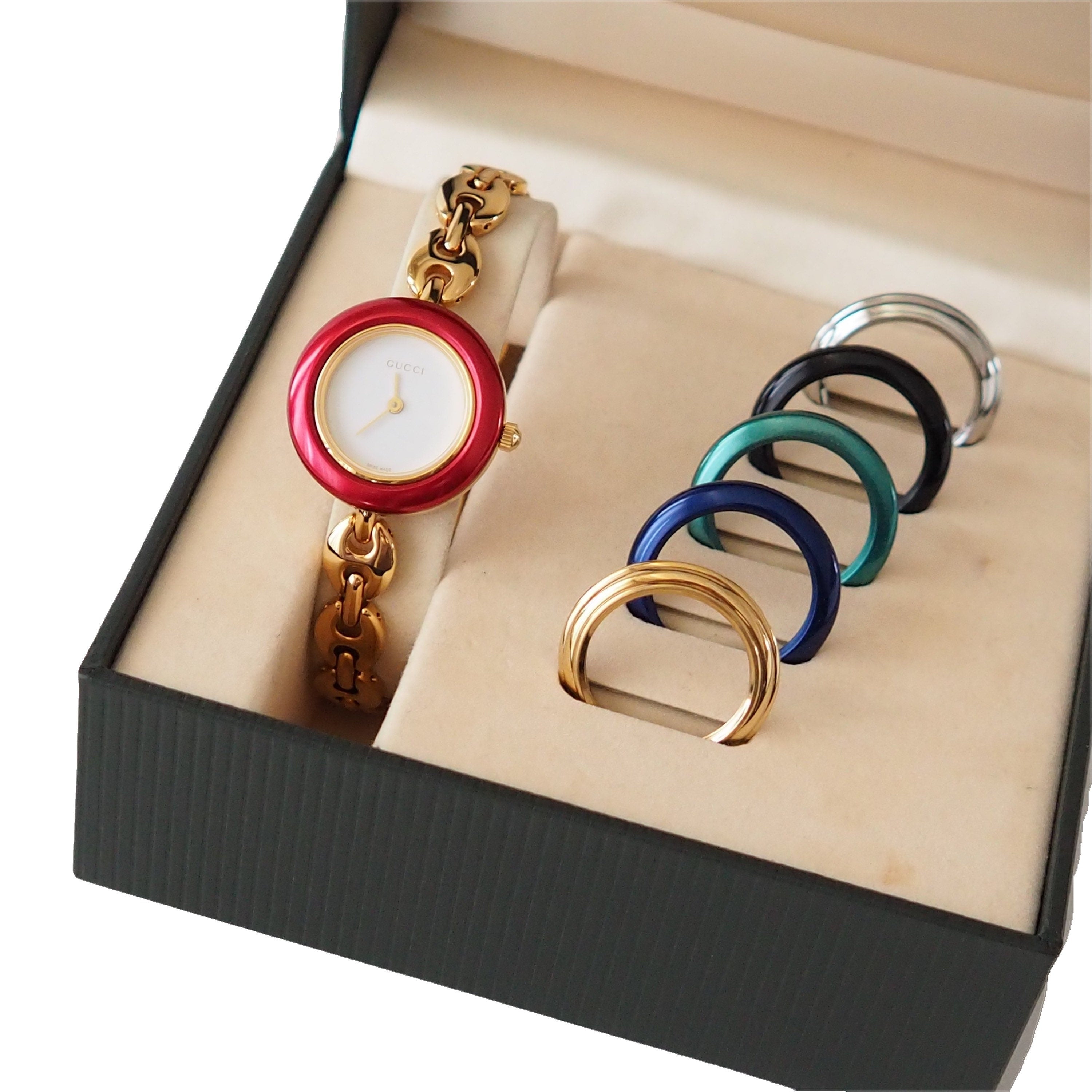 GUCCI Accessories Change Bezel 6 colors Bangle watch Wristwatch Gold