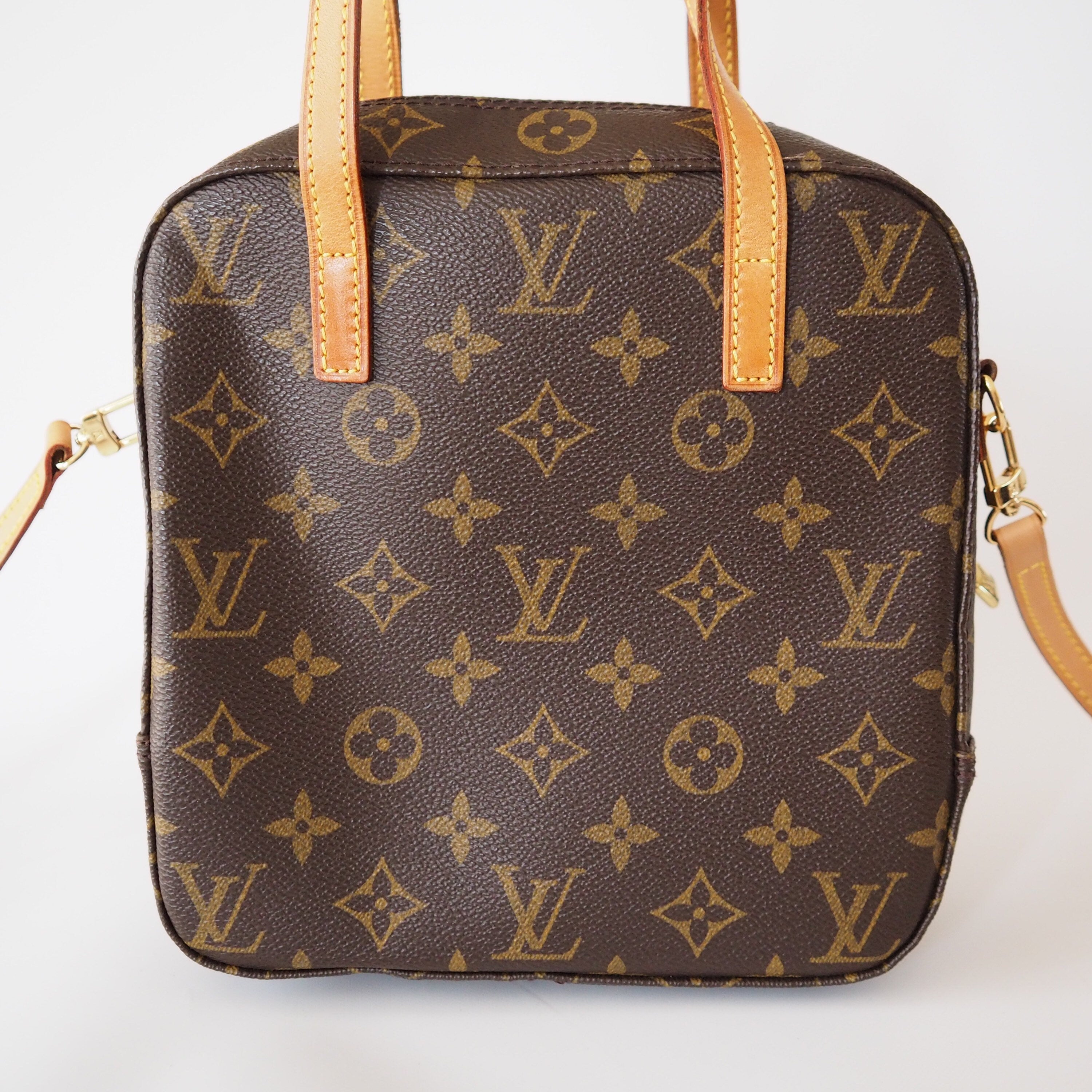 LOUIS VUITTON Monogram Spontini M47500 Shoulder Bag Brown Authentic