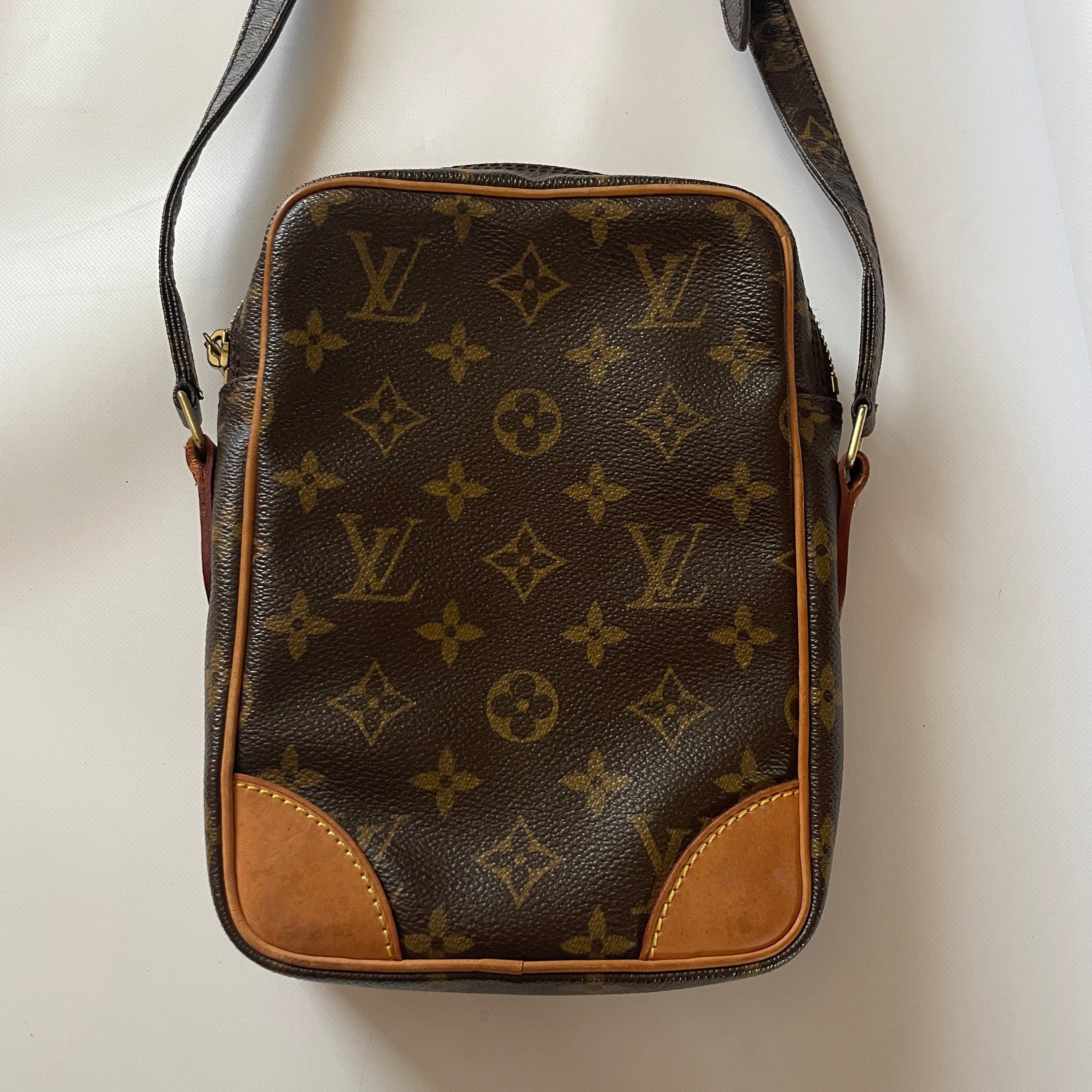 LOUIS VUITTON Monogram Danube Shoulder Bag Brown Vintage lv Authentic