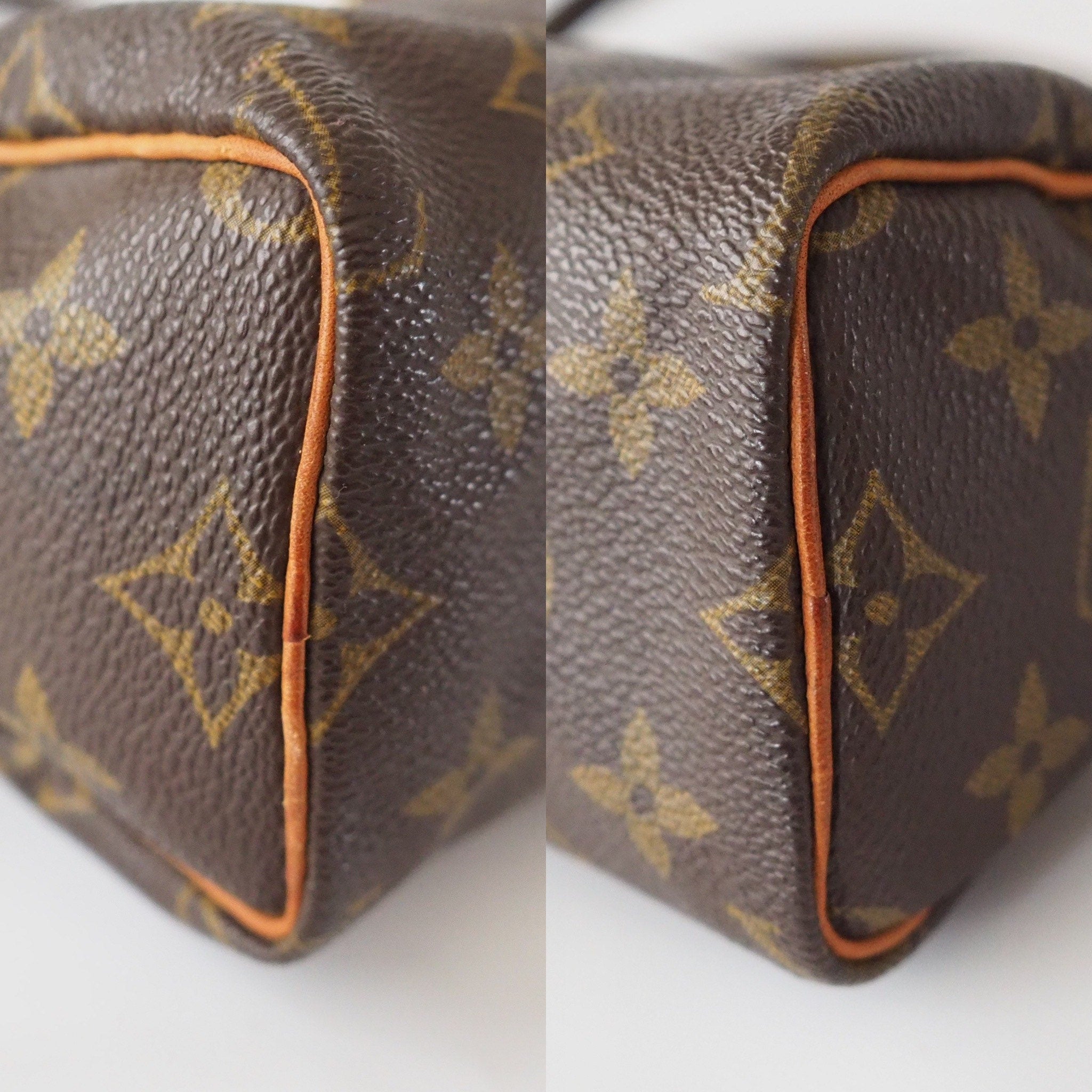 LOUIS VUITTON Monogram Mini Speedy Hand Shoulder Bag M41534 Brown Authentic