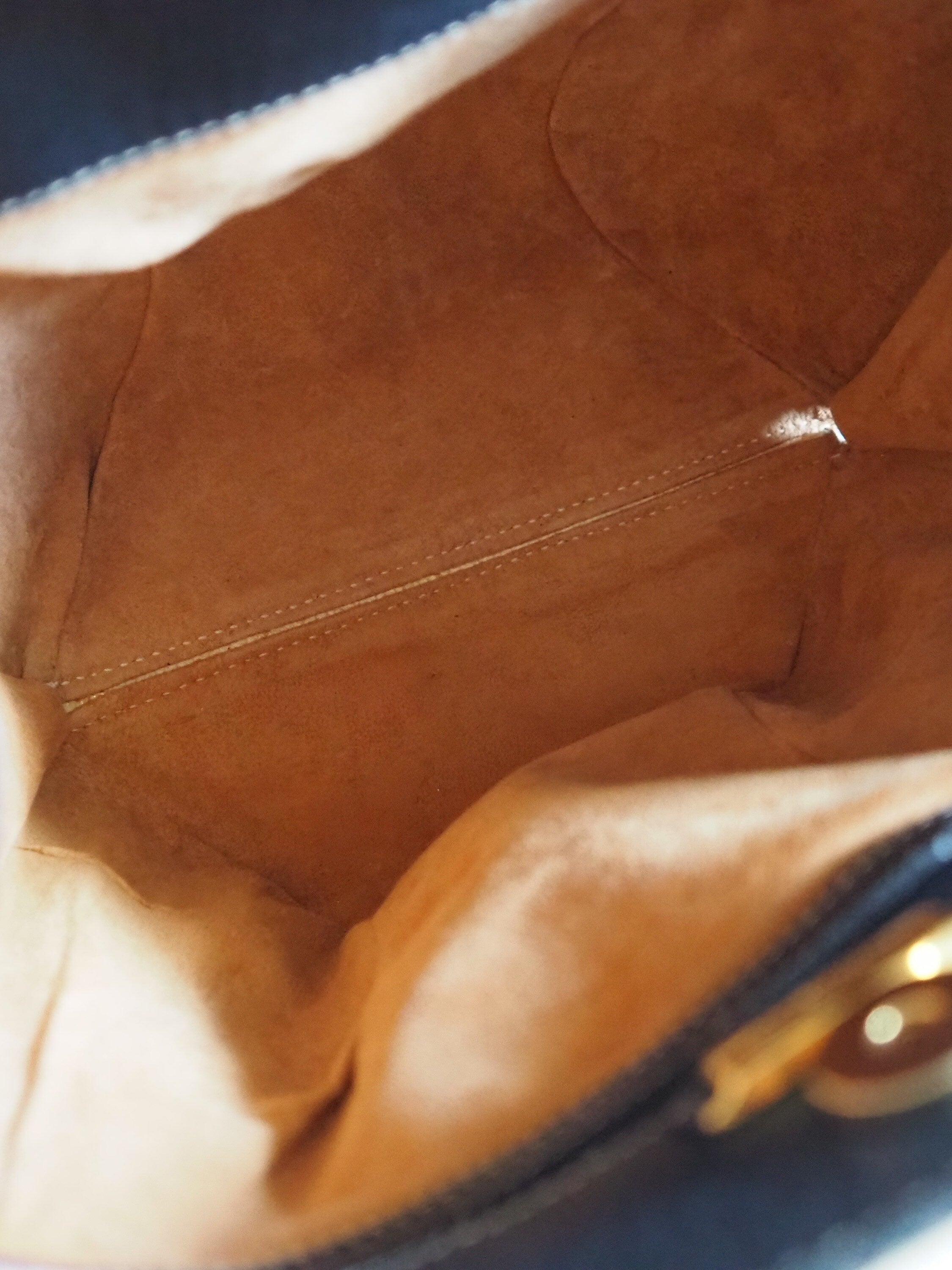 LOEWE Shoulder Hand Bag Leather Vintage Black Off White Authentic