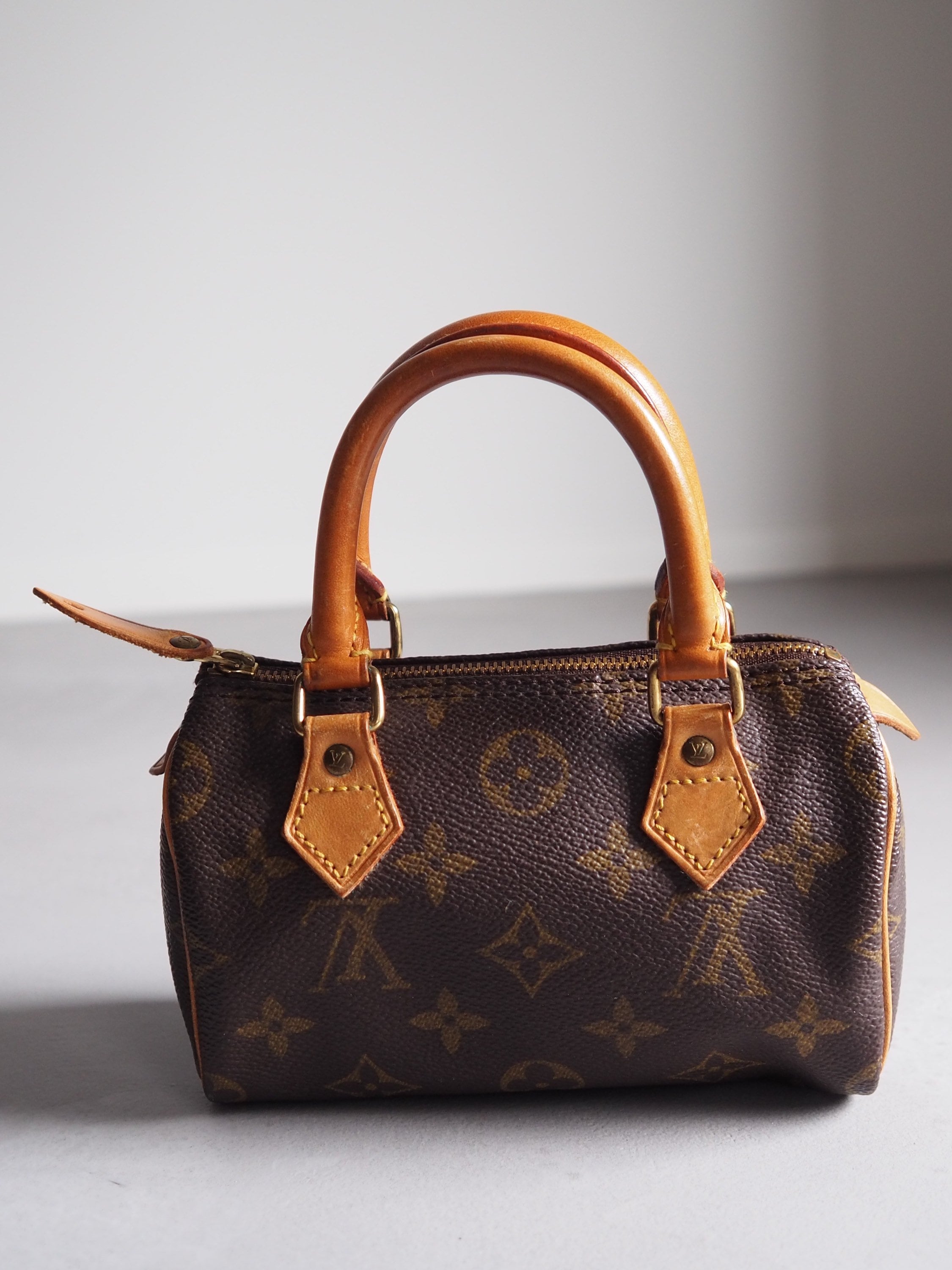 LOUIS VUITTON Monogram Mini Speedy Hand Shoulder Bag M41534 Brown Authentic