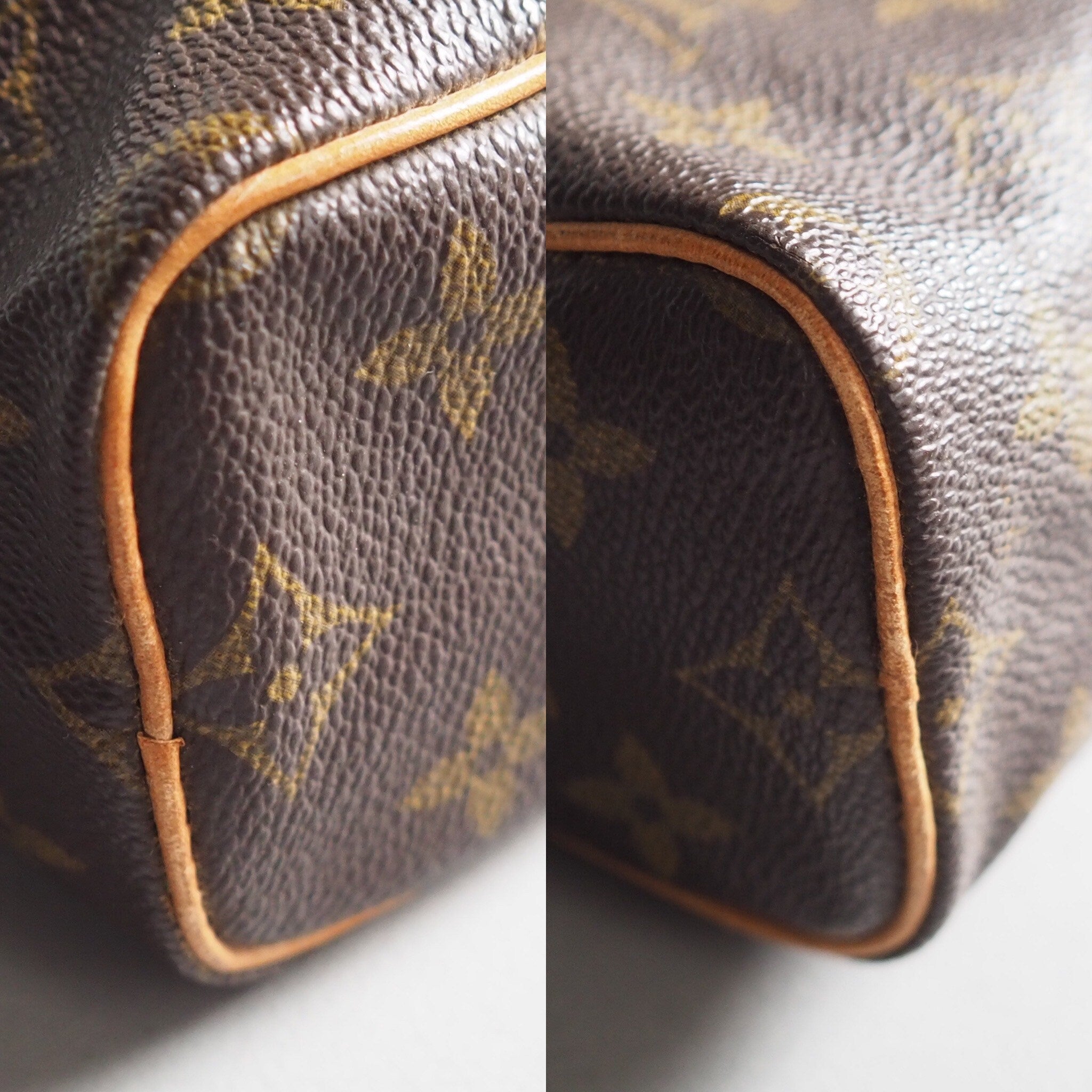 LOUIS VUITTON Monogram Mini Speedy Hand Shoulder Bag M41534 Brown Authentic