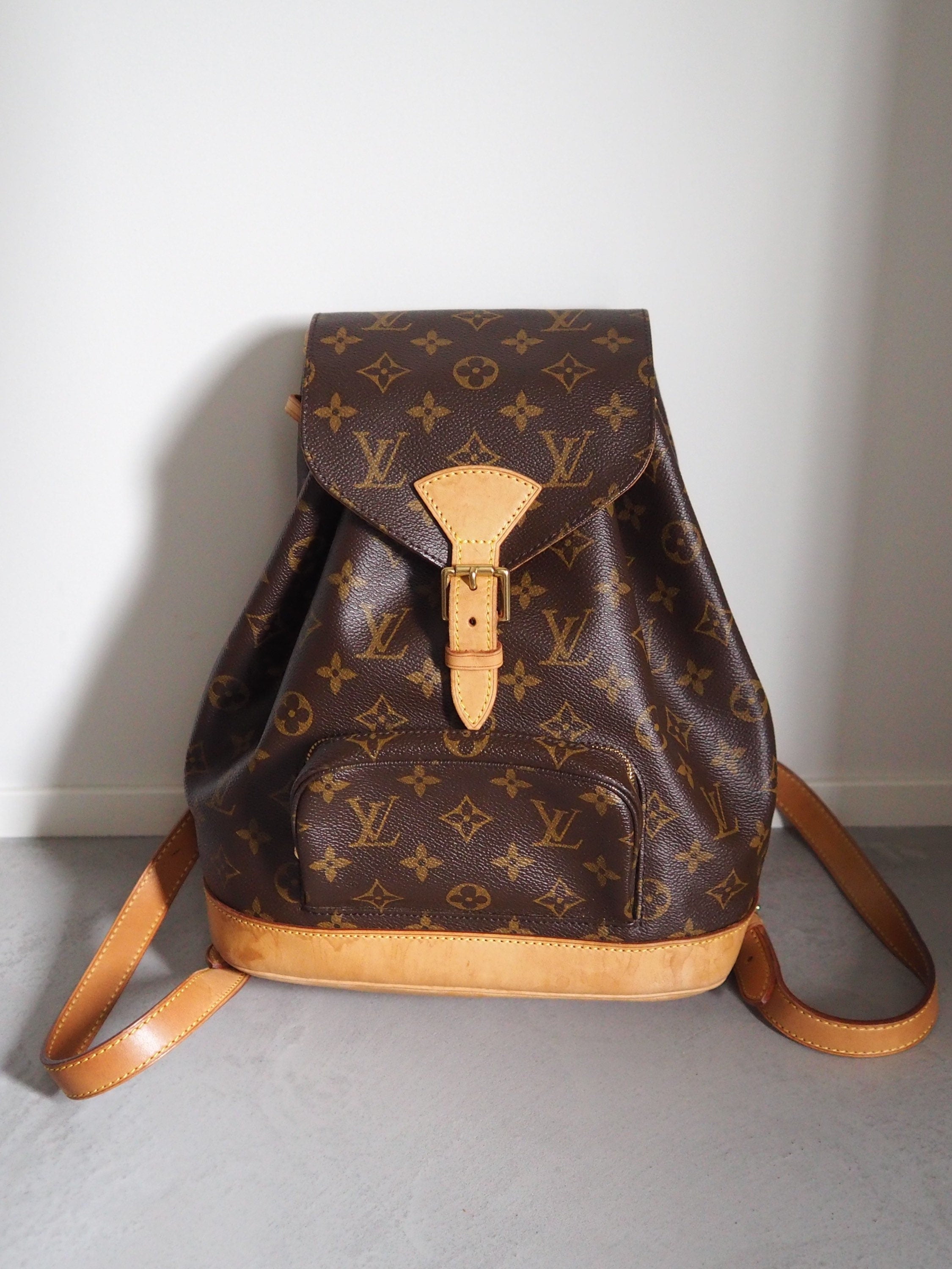 LOUIS VUITTON Montsouris MM Monogram Backpack Shoulder Bag Authentic