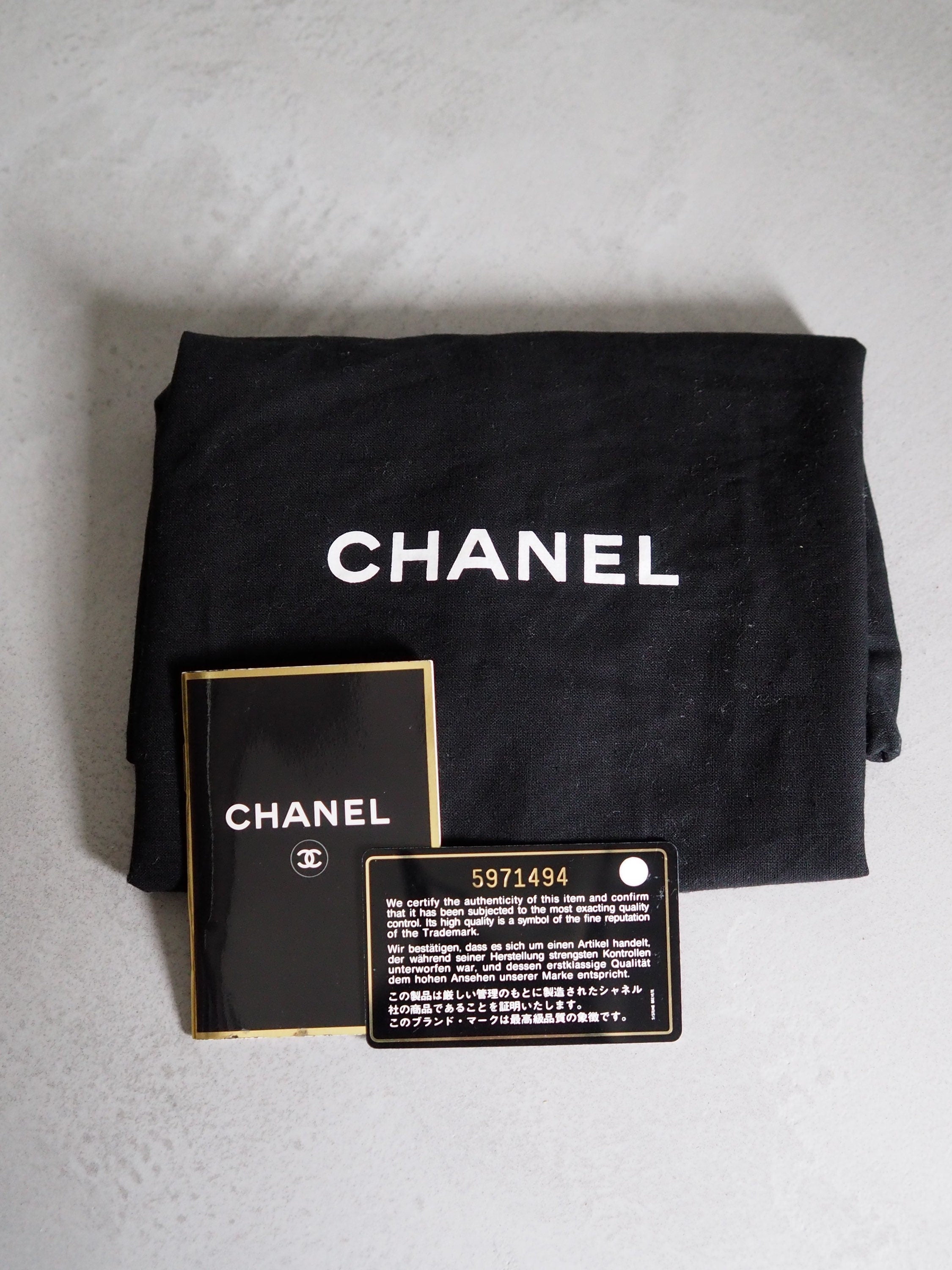 CHANEL Wood Handle Caviar Skin CC Logo Hand Bag Beige Vintage Authentic