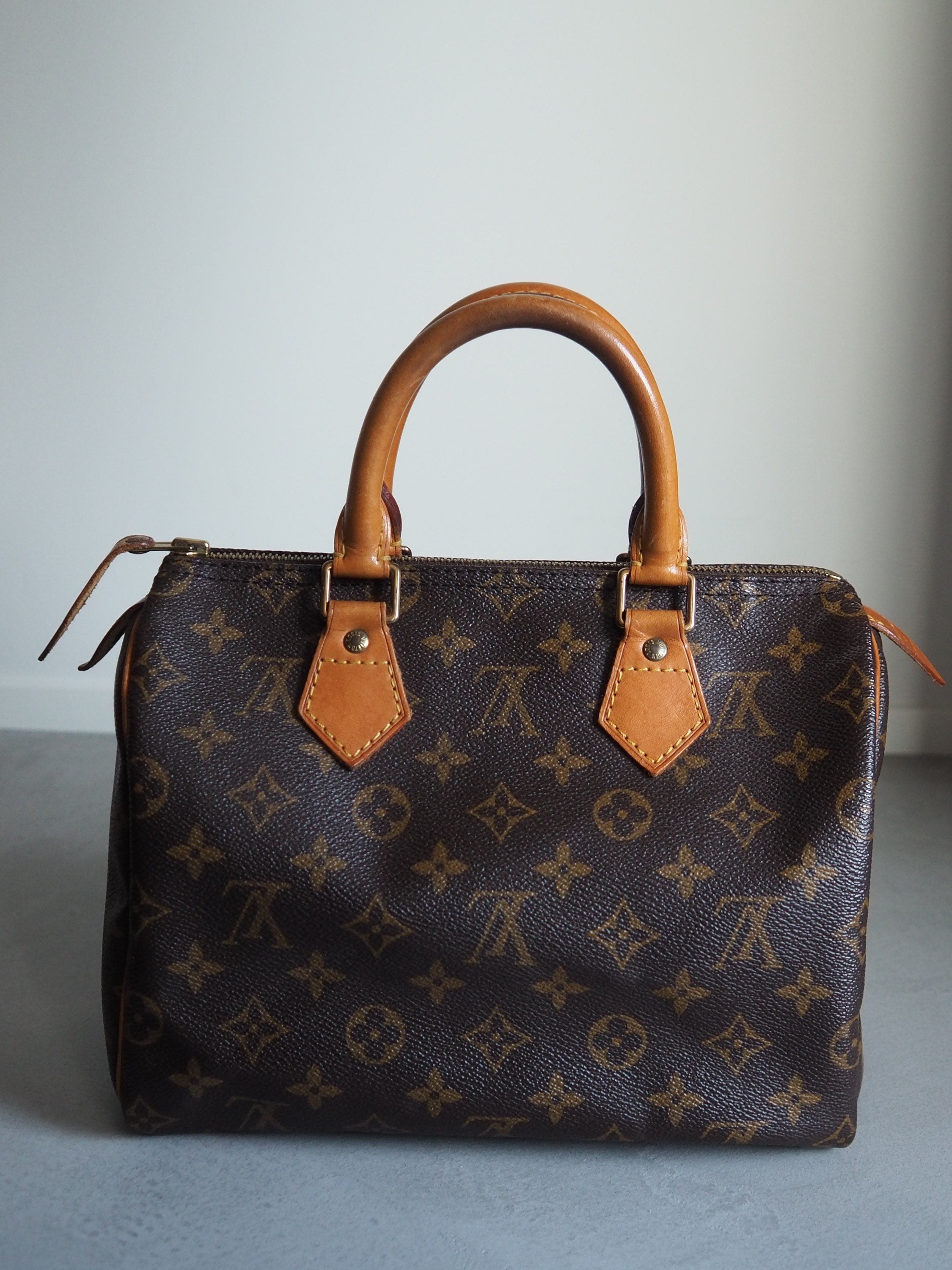 LOUIS VUITTON Speedy 25 Monogram Boston Hand Bag M41528 Purse Authentic