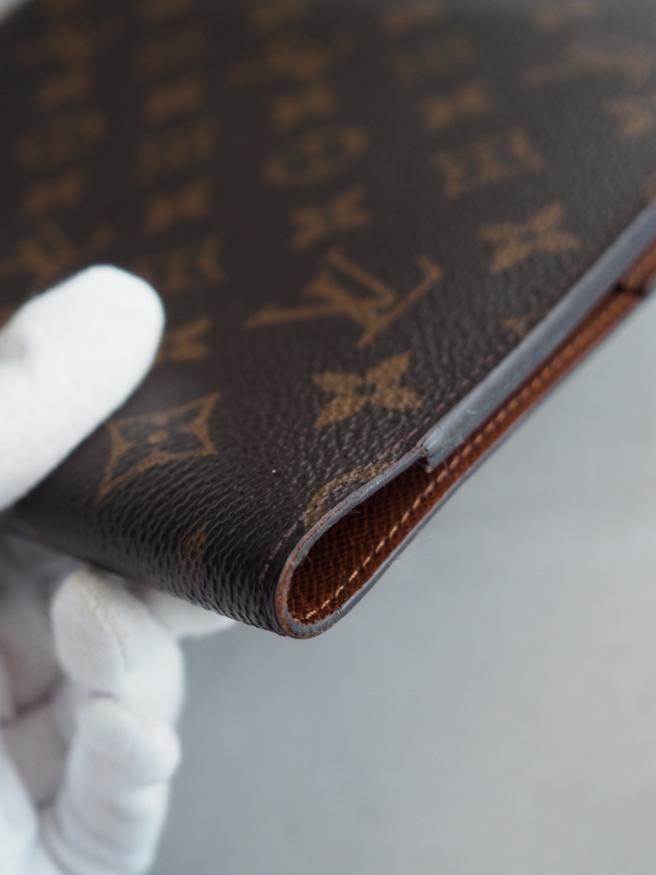 LOUIS VUITTON Desk Agenda Bureau Diary Book Cover R20100 Brown Day Planner Cover Authentic