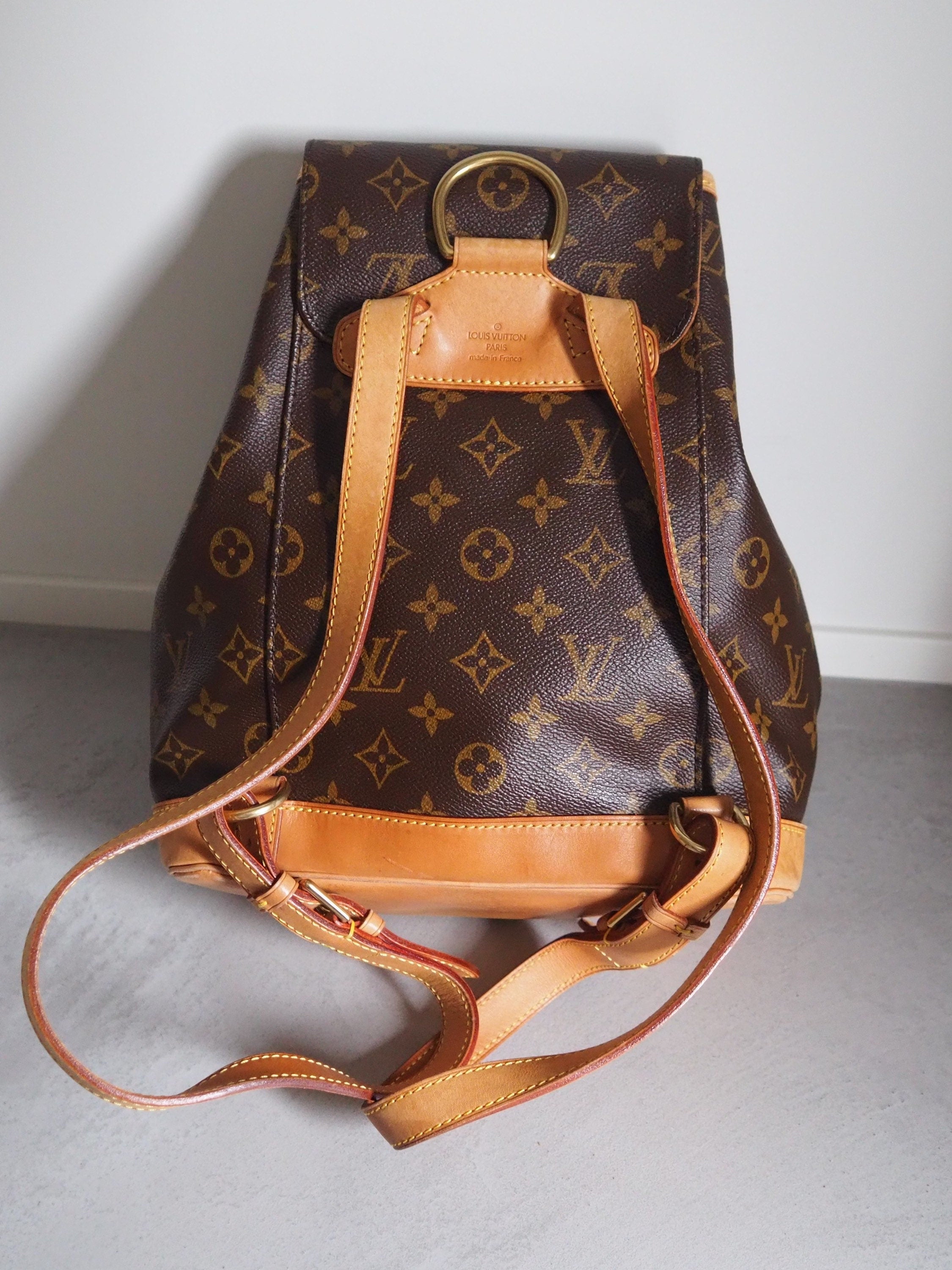 LOUIS VUITTON Montsouris MM Monogram Backpack Shoulder Bag Authentic