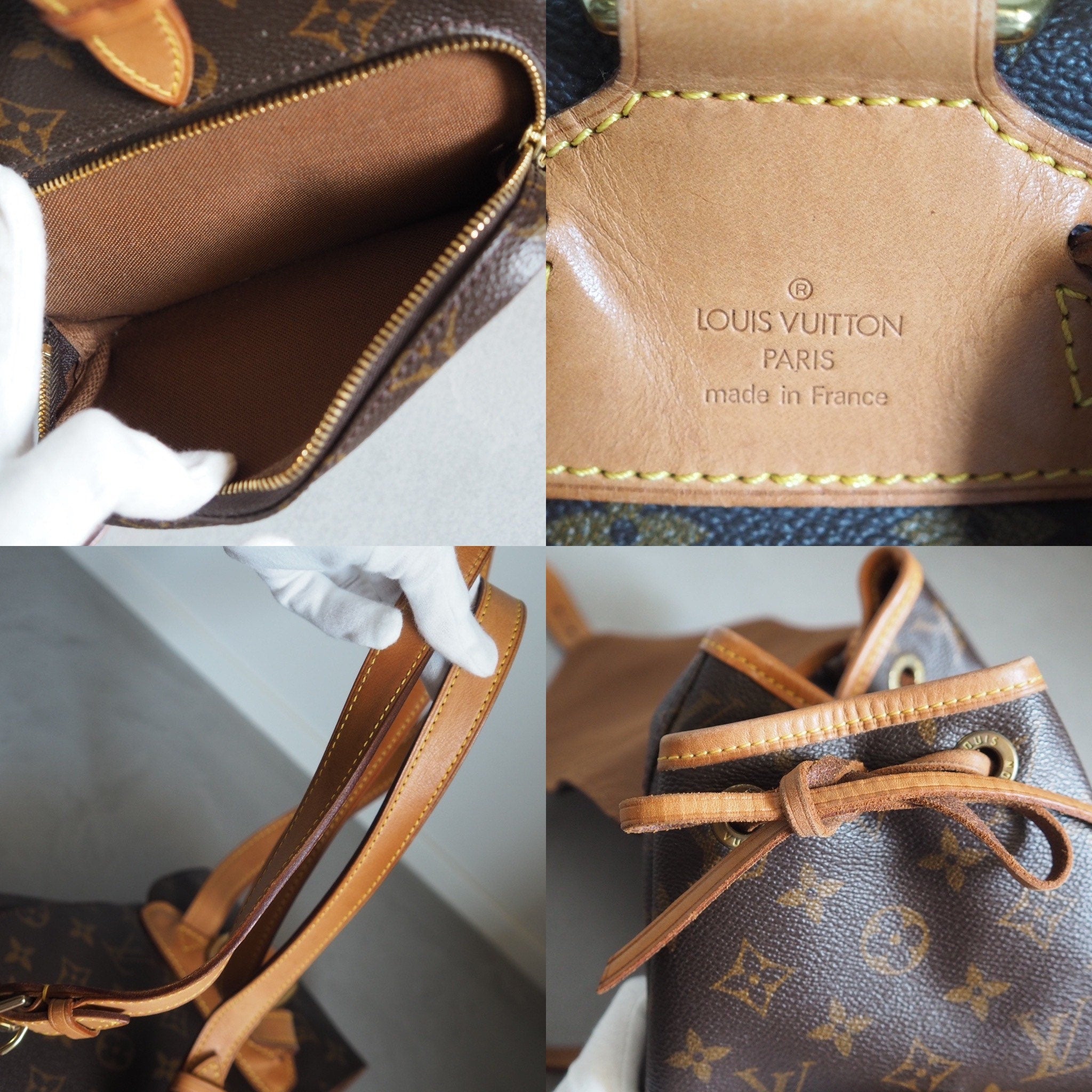 LOUIS VUITTON Montsouris MM Monogram Backpack Shoulder Bag Authentic