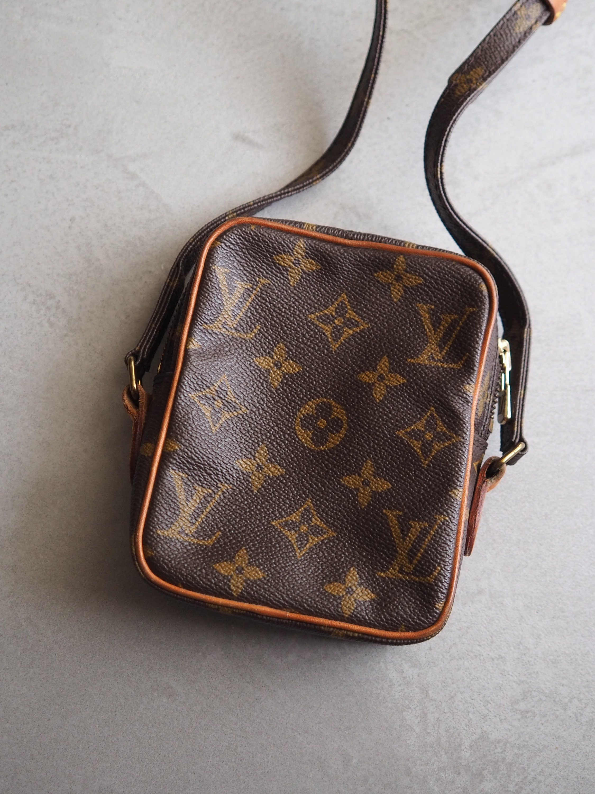 LOUIS VUITTON Shoulder Bag Mini Danube  Browns Monogram  vintage lv Authentic