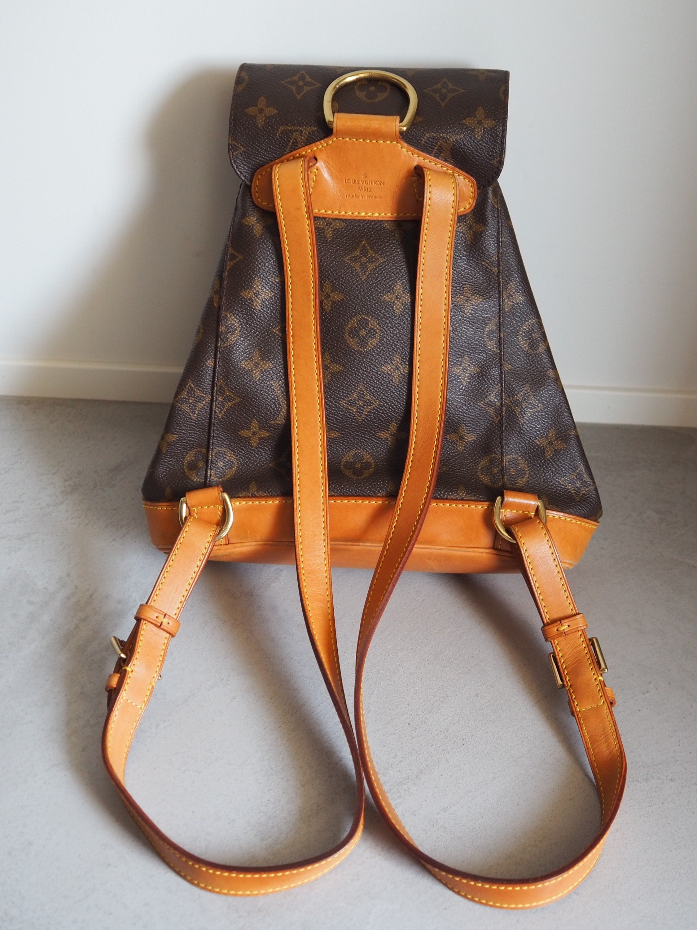 LOUIS VUITTON Montsouris MM Monogram Backpack Shoulder Bag Authentic