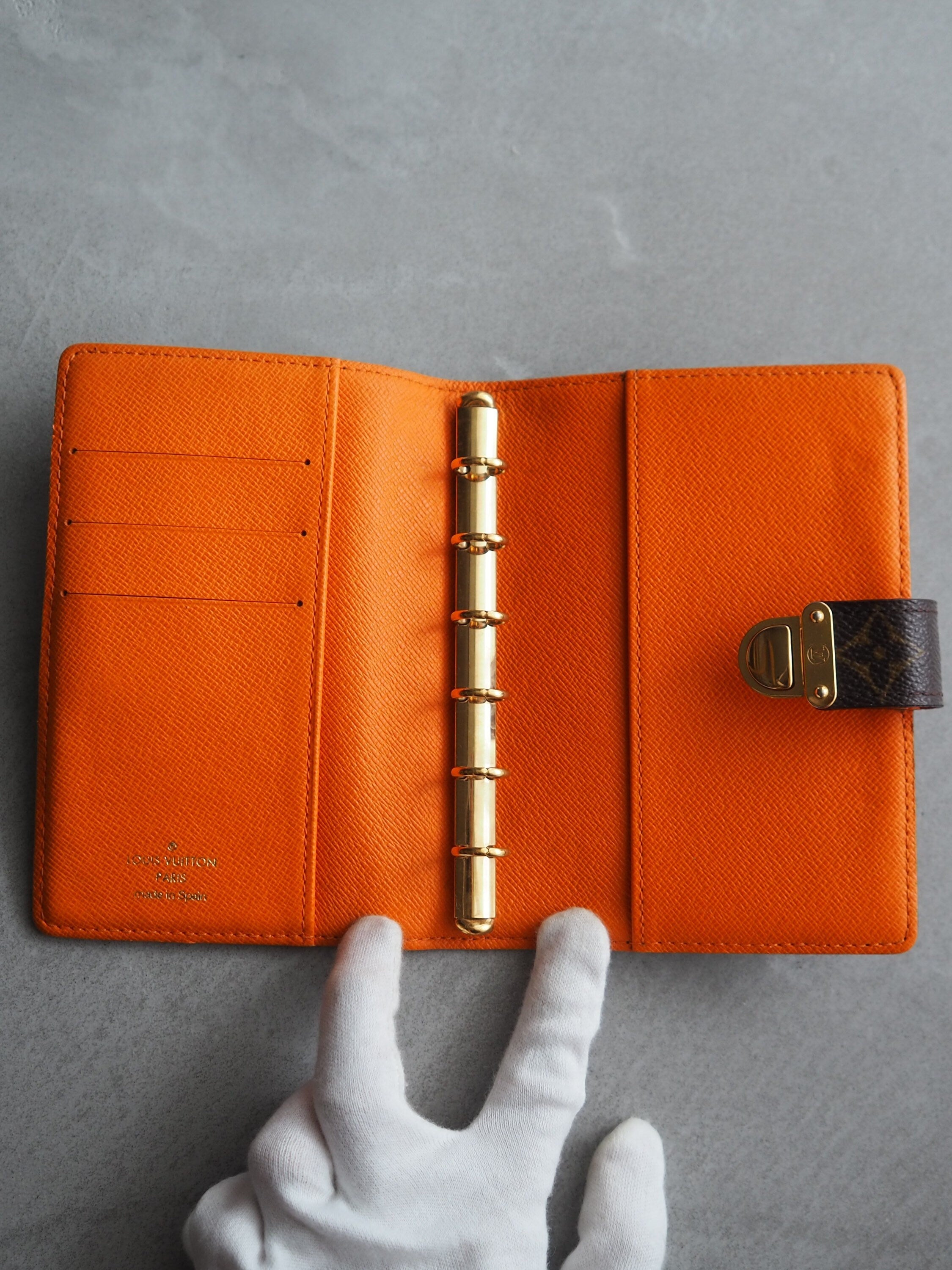 LOUIS VUITTON Monogram Koala Agenda PM Day Planner Cover Orange Lv Authentic