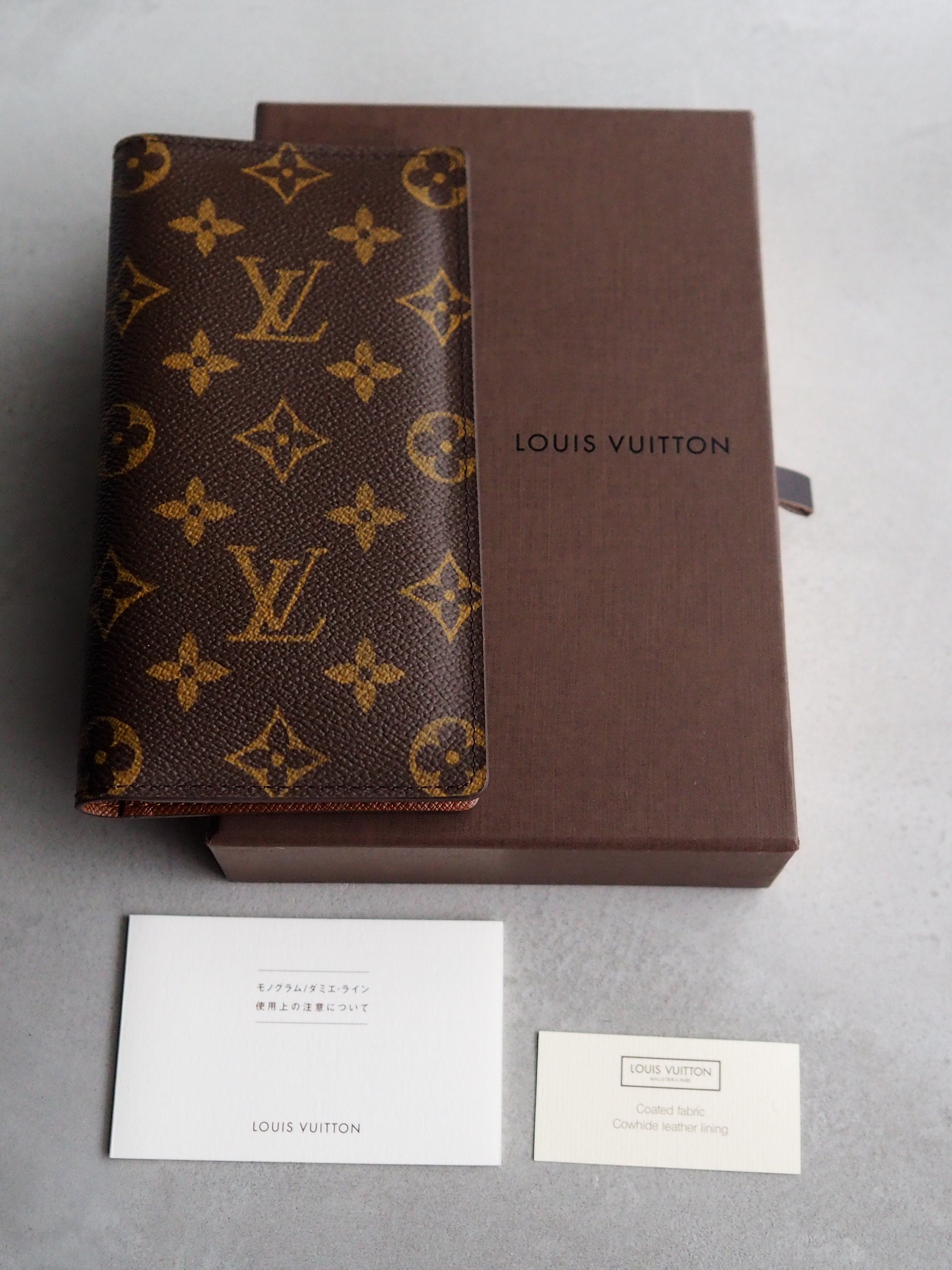 LOUIS VUITTON Monogram Long Wallet Card Case Vintage Authentic