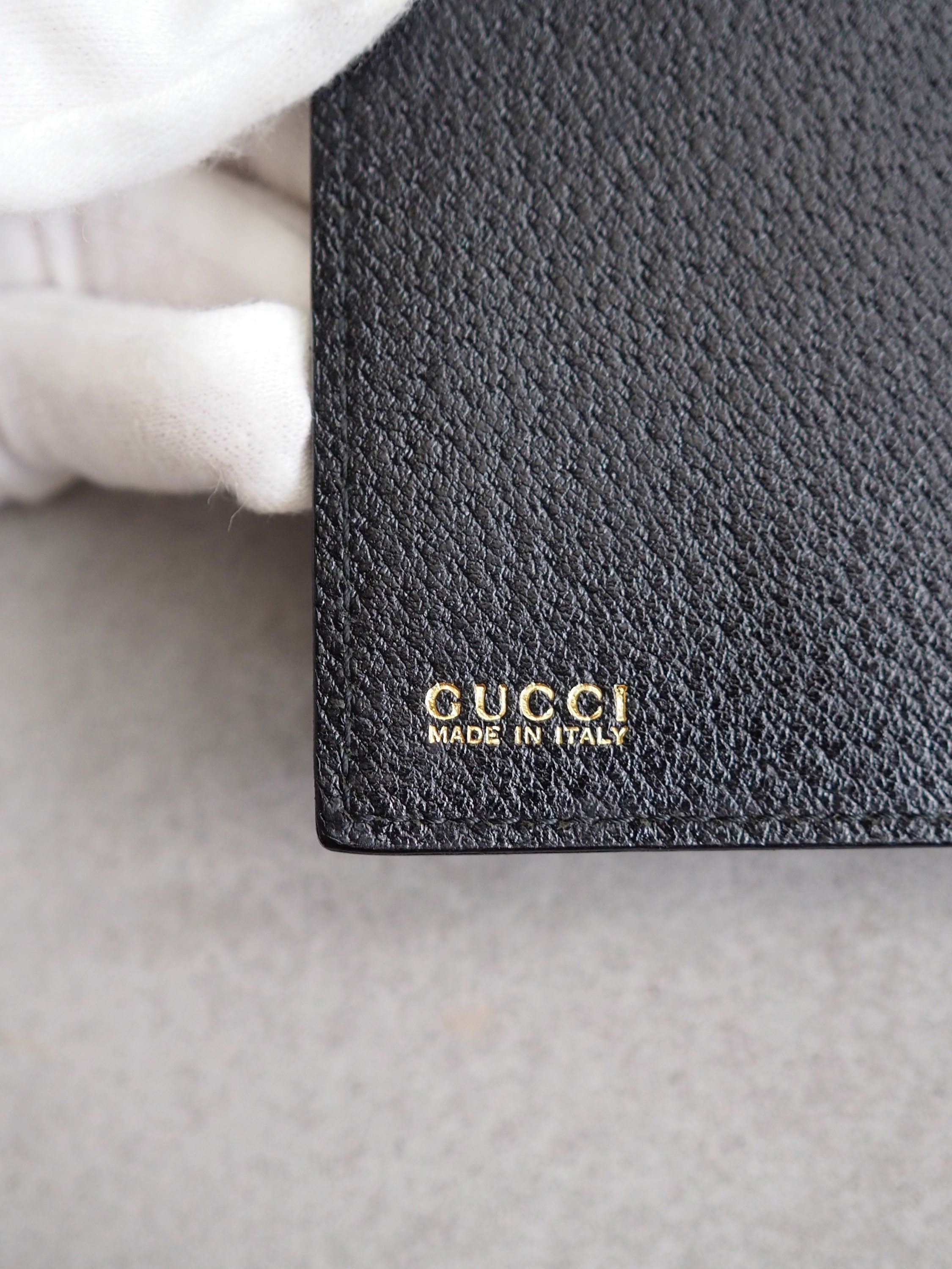 GUCCI Agenda Jackie Day Planner Cover Black Leather Authentic Box