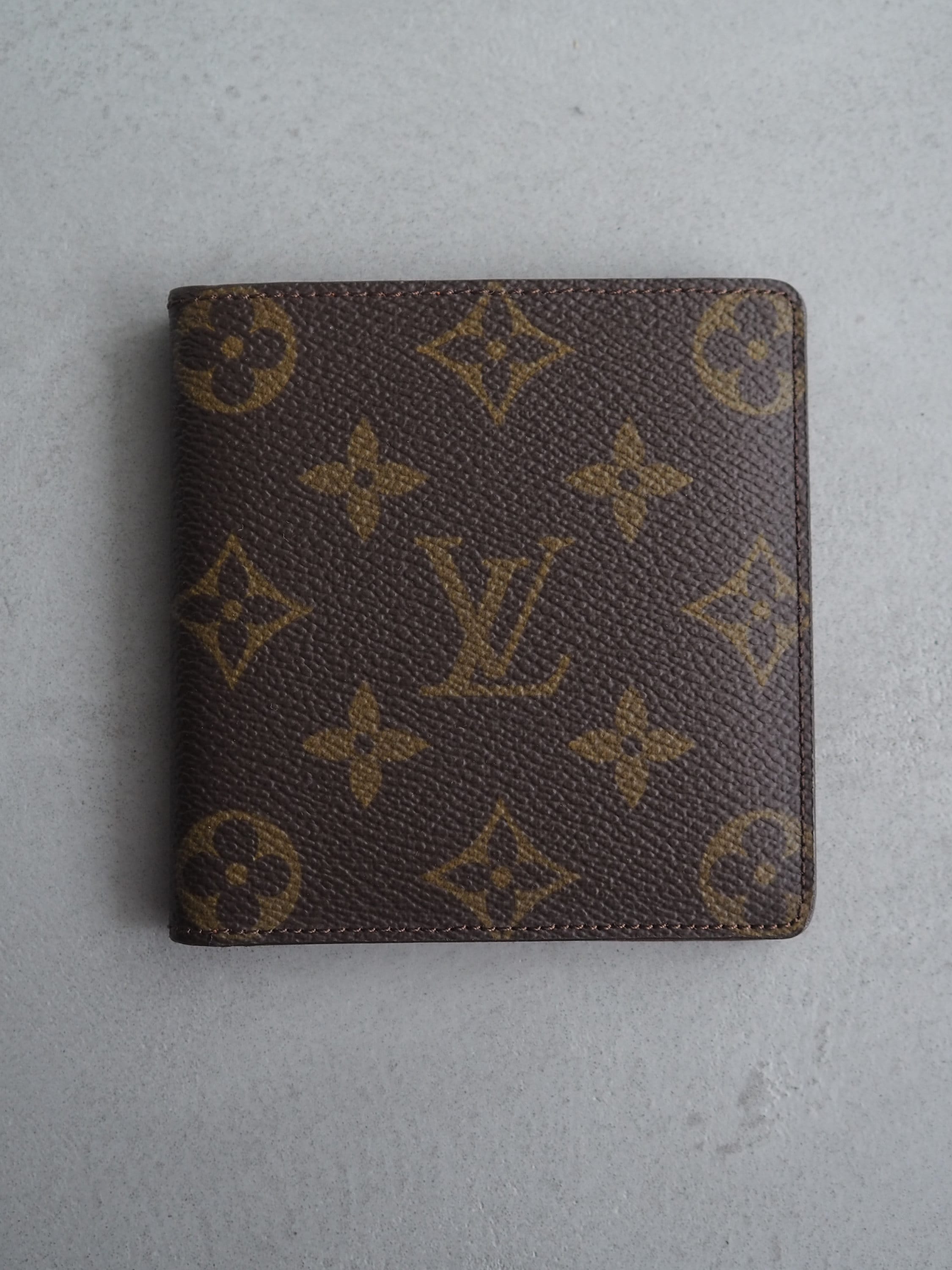 LOUIS VUITTON Monogram Compact Wallet Bifold Vintage Authentic