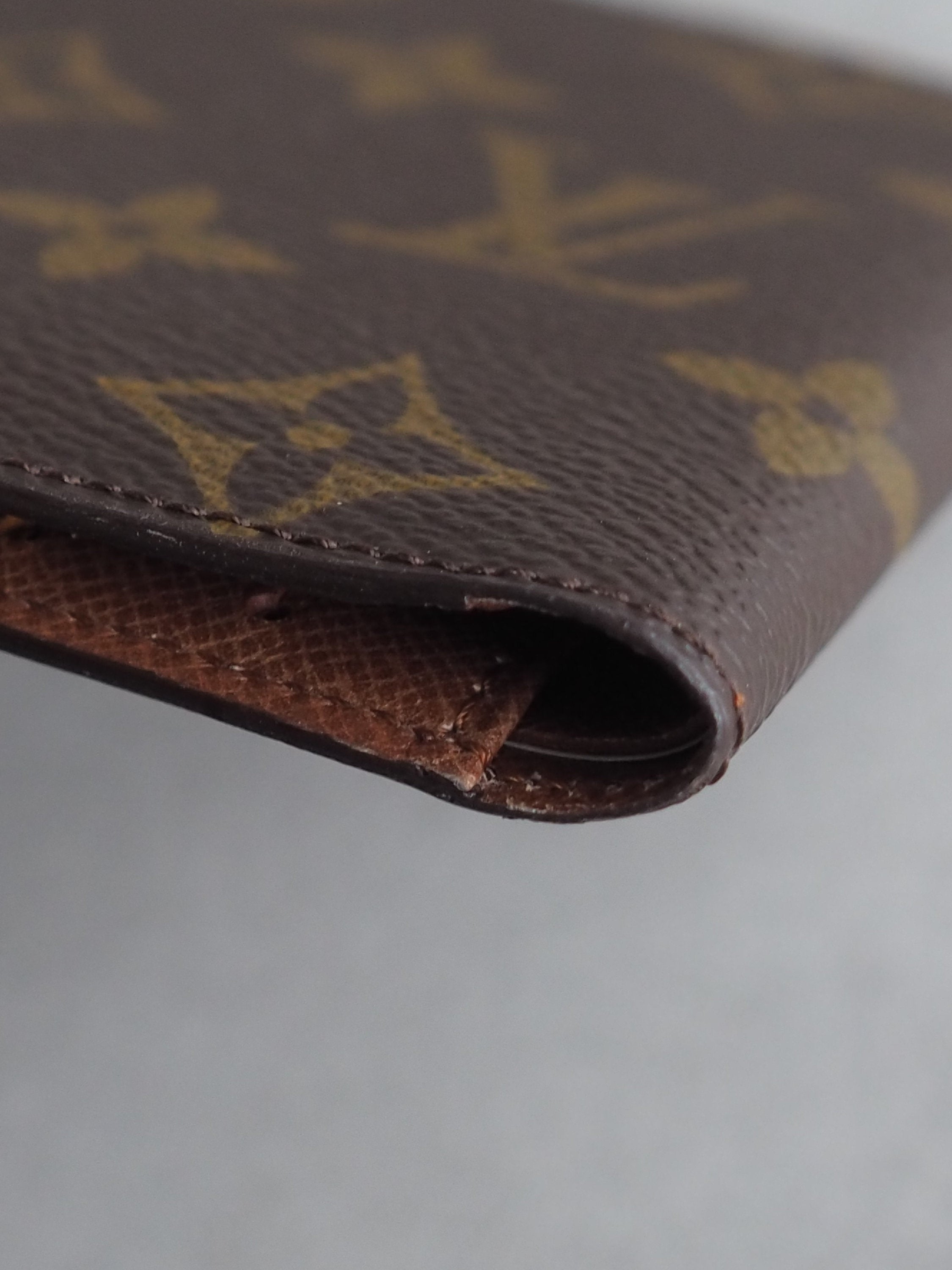 LOUIS VUITTON Monogram Compact Wallet Bifold Vintage Authentic